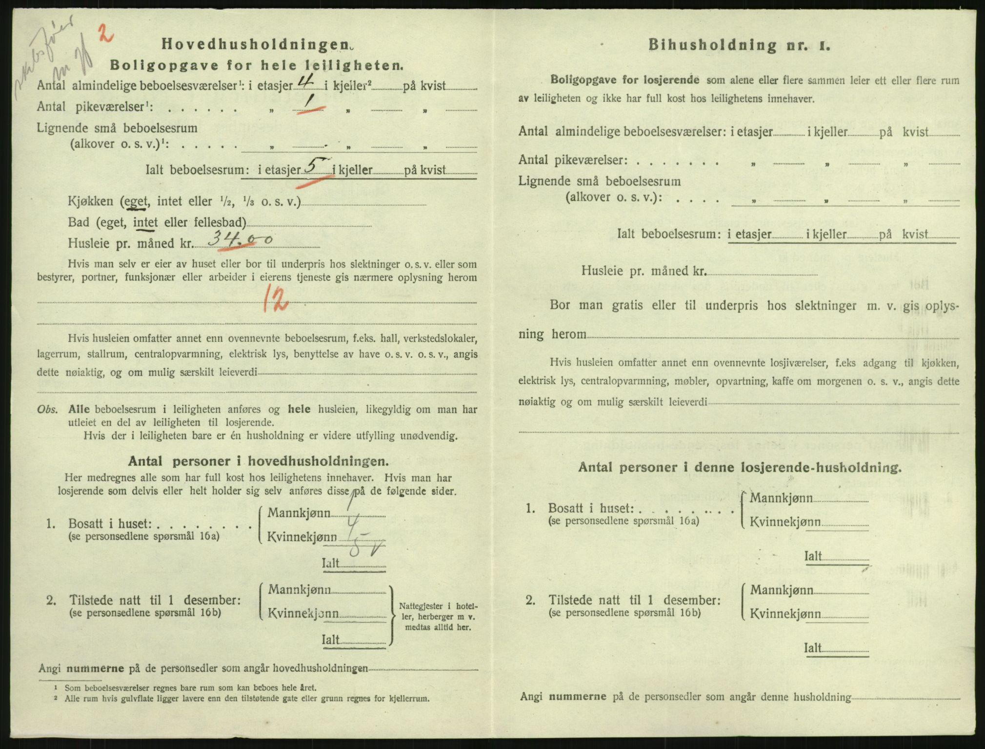 SAK, 1920 census for Lillesand, 1920, p. 1090