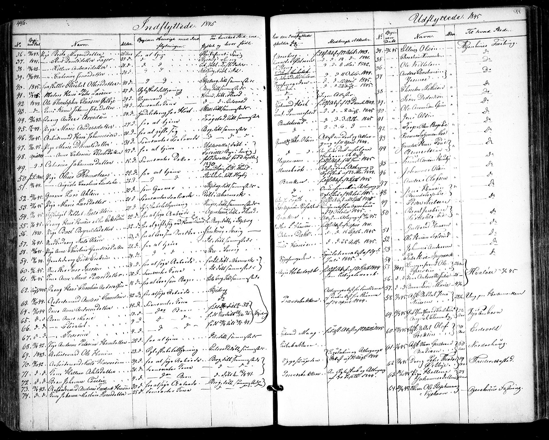 Halden prestekontor Kirkebøker, AV/SAO-A-10909/F/Fa/L0006: Parish register (official) no. I 6, 1845-1856, p. 446