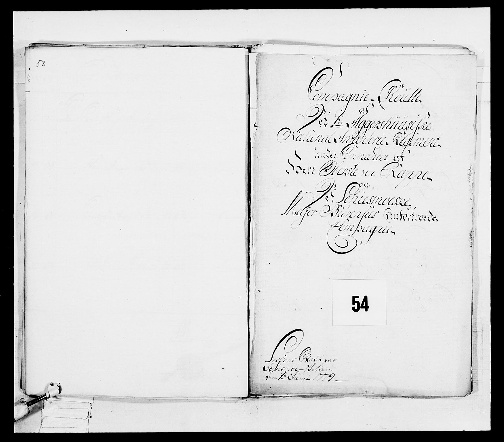 Generalitets- og kommissariatskollegiet, Det kongelige norske kommissariatskollegium, AV/RA-EA-5420/E/Eh/L0038: 1. Akershusiske nasjonale infanteriregiment, 1776-1788, p. 224