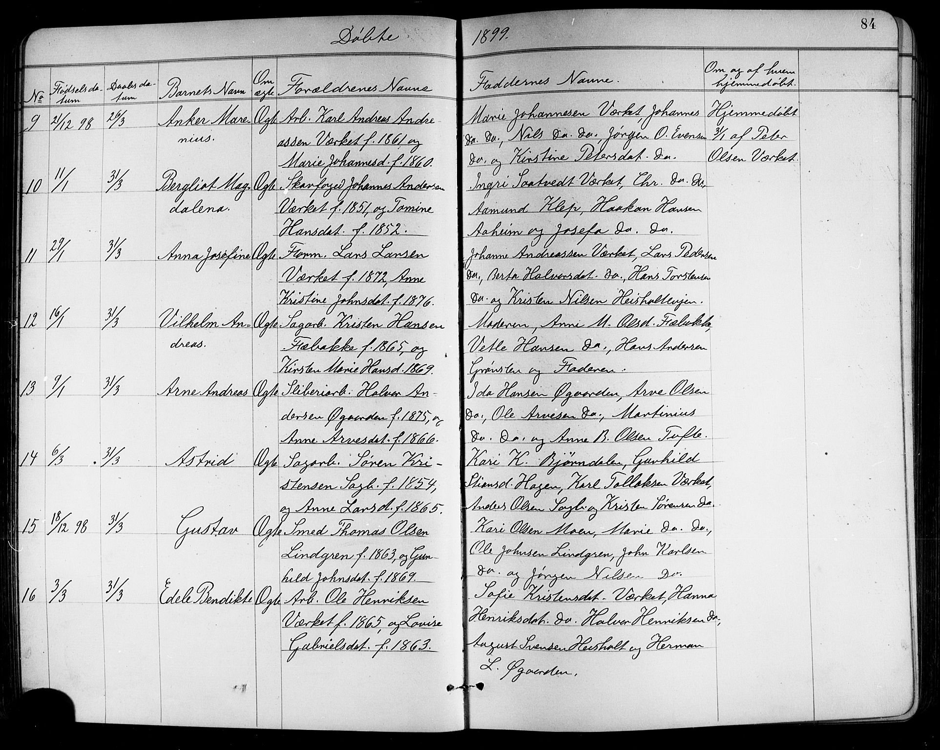 Holla kirkebøker, SAKO/A-272/G/Ga/L0005: Parish register (copy) no. I 5, 1891-1917, p. 84