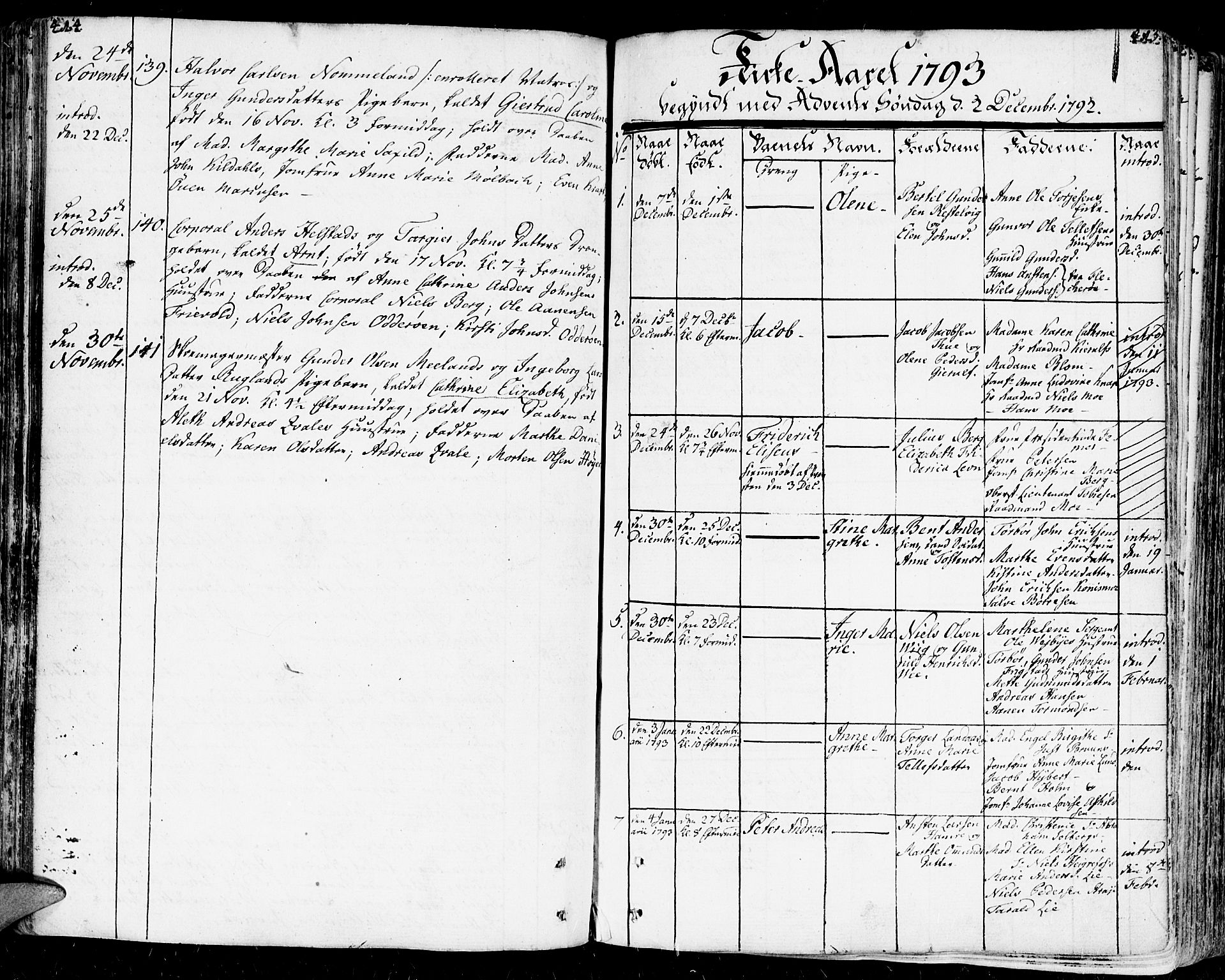 Kristiansand domprosti, SAK/1112-0006/F/Fa/L0003: Parish register (official) no. A 3, 1778-1818, p. 414-415