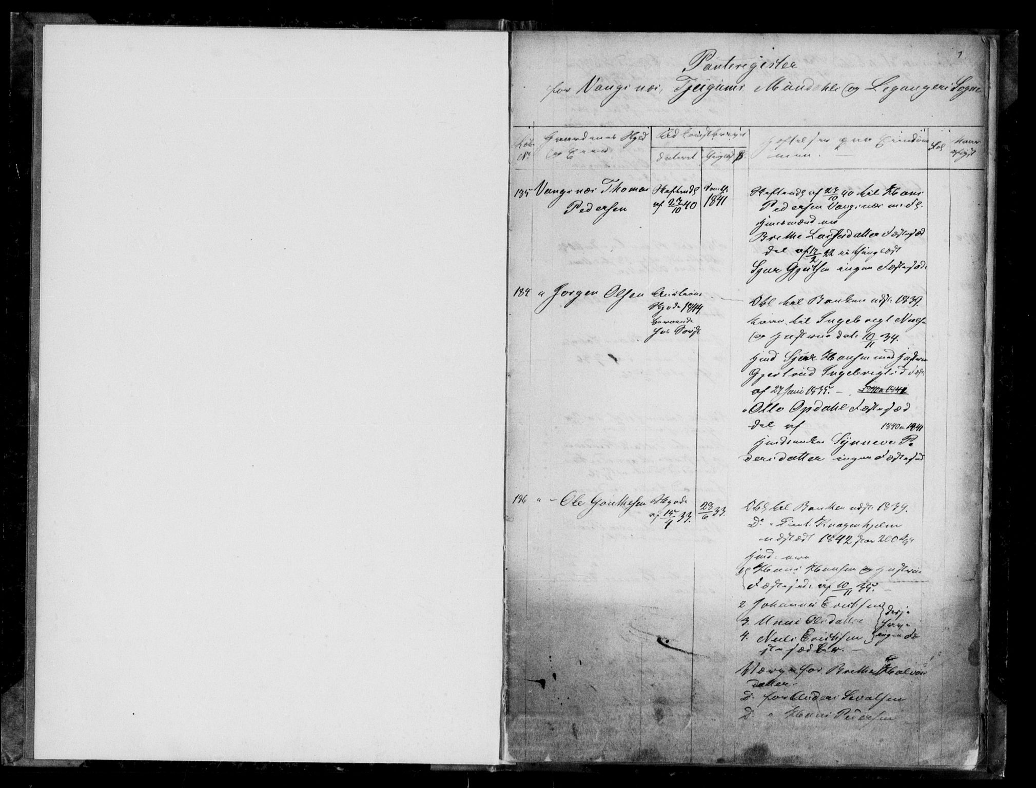 Ytre Sogn tingrett, SAB/A-2601/1/G/Gaa/L0005: Mortgage register no. II.A.a.5, 1800-1850, p. 1