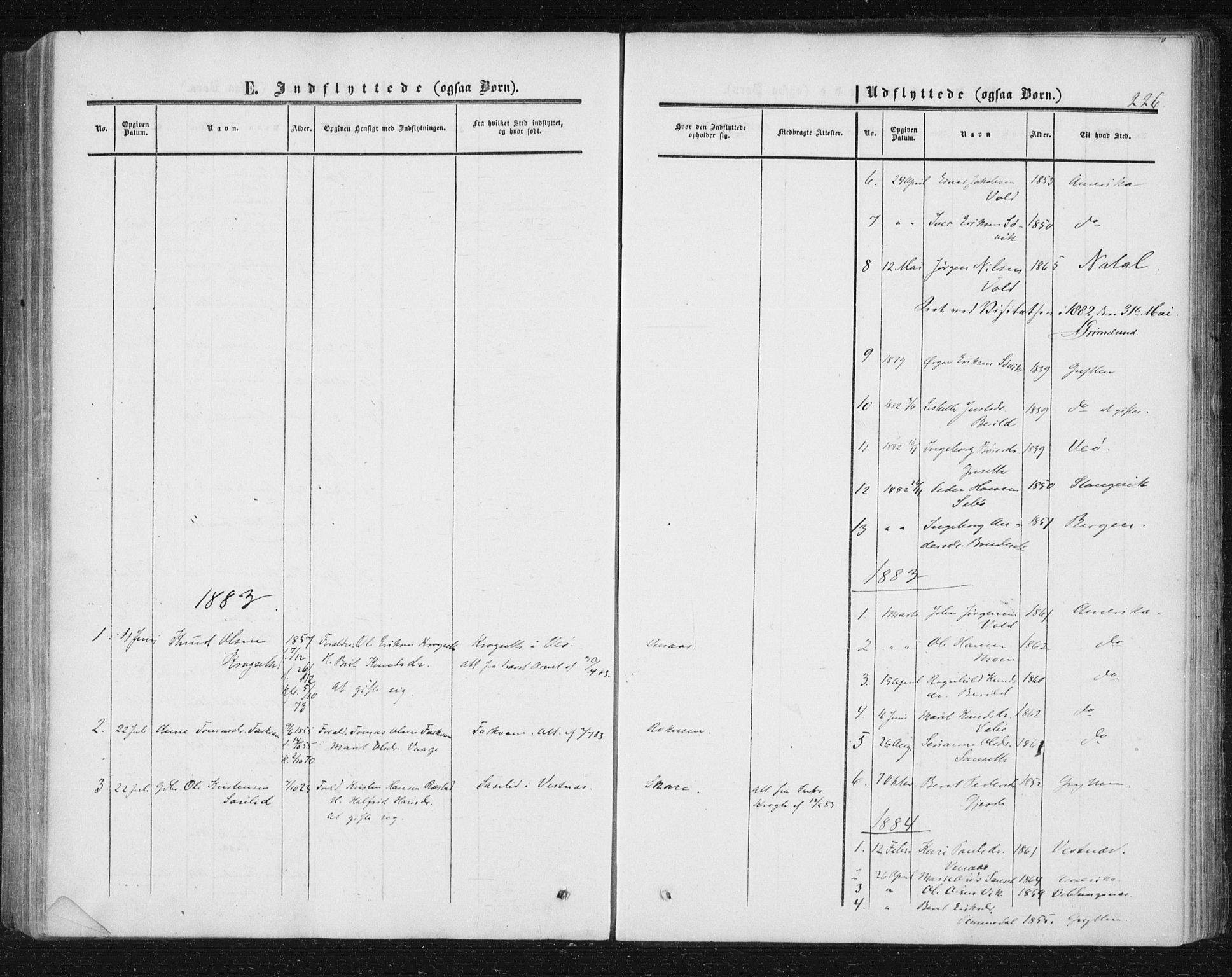 Ministerialprotokoller, klokkerbøker og fødselsregistre - Møre og Romsdal, AV/SAT-A-1454/543/L0562: Parish register (official) no. 543A02, 1854-1884, p. 226