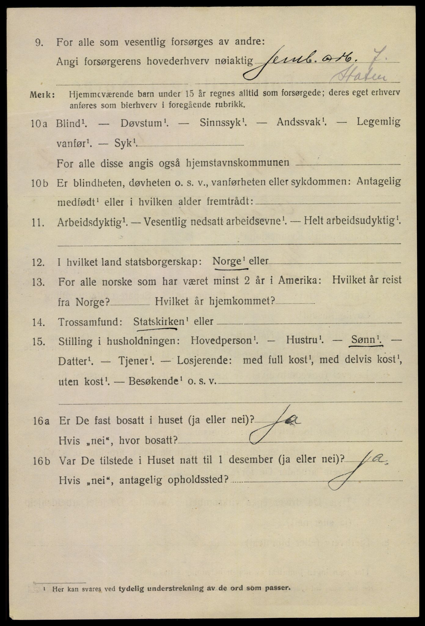 SAKO, 1920 census for Kragerø, 1920, p. 5472