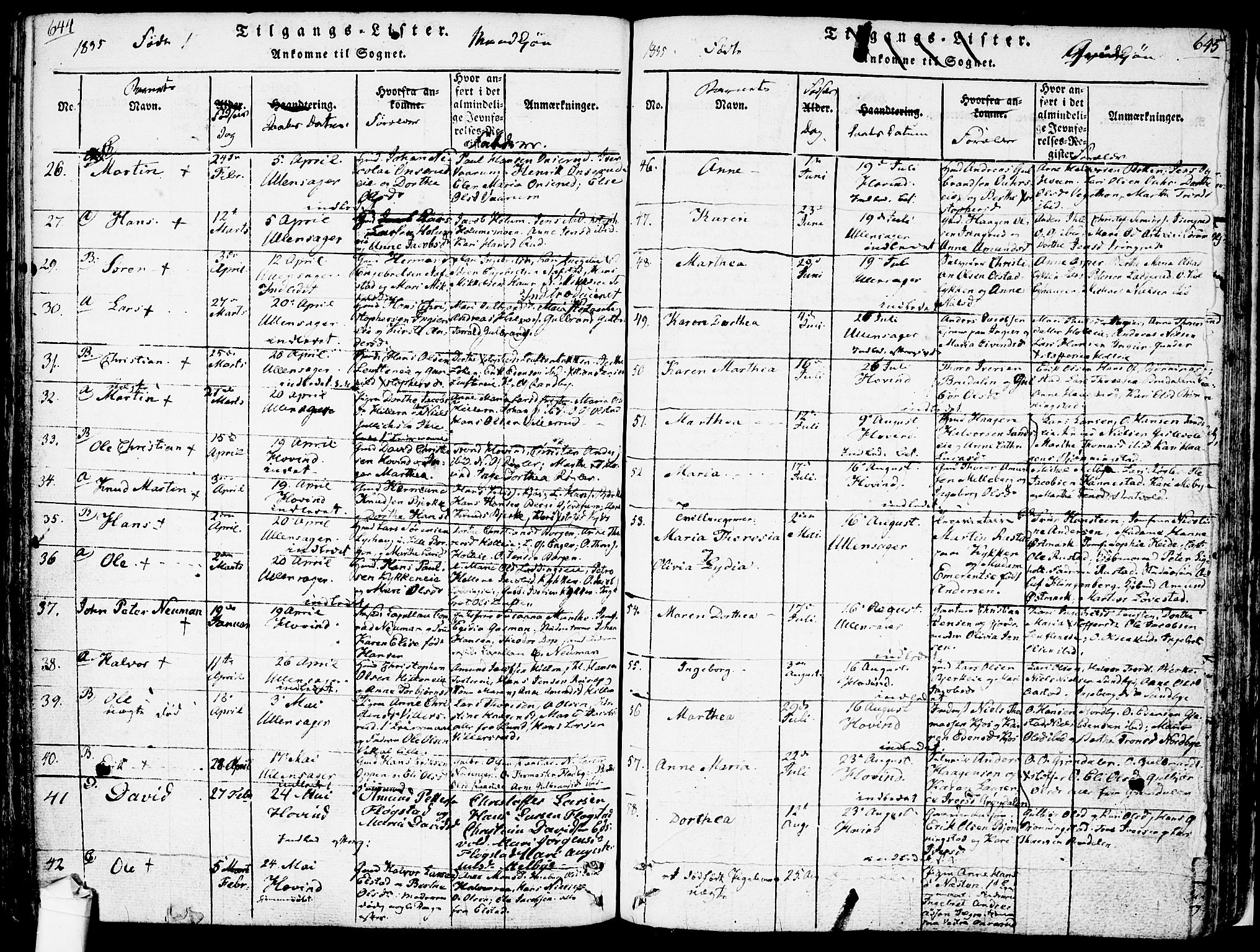 Ullensaker prestekontor Kirkebøker, SAO/A-10236a/F/Fa/L0013: Parish register (official) no. I 13, 1815-1835, p. 644-645