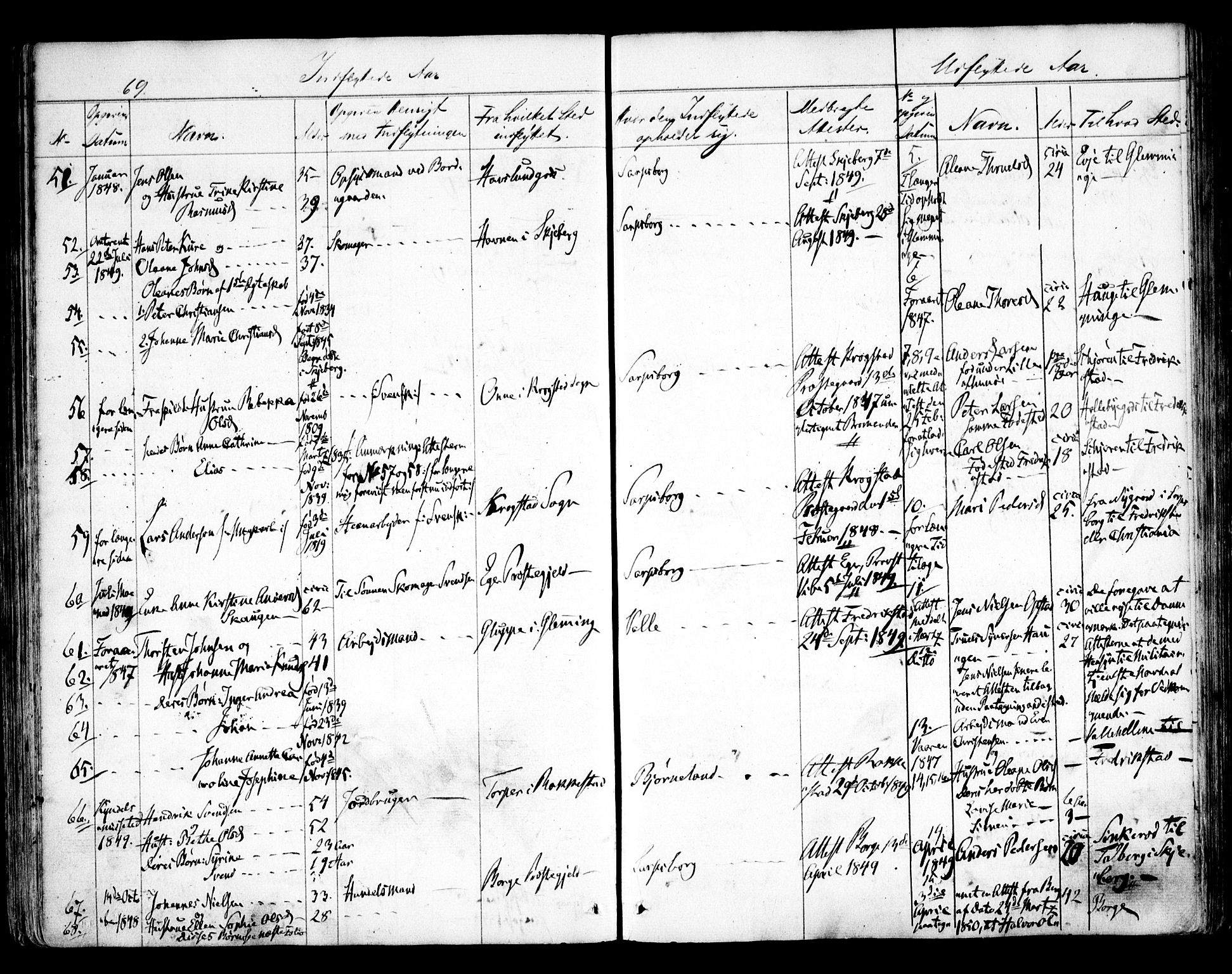 Tune prestekontor Kirkebøker, SAO/A-2007/F/Fa/L0010b: Parish register (official) no. 10B, 1847-1852, p. 69