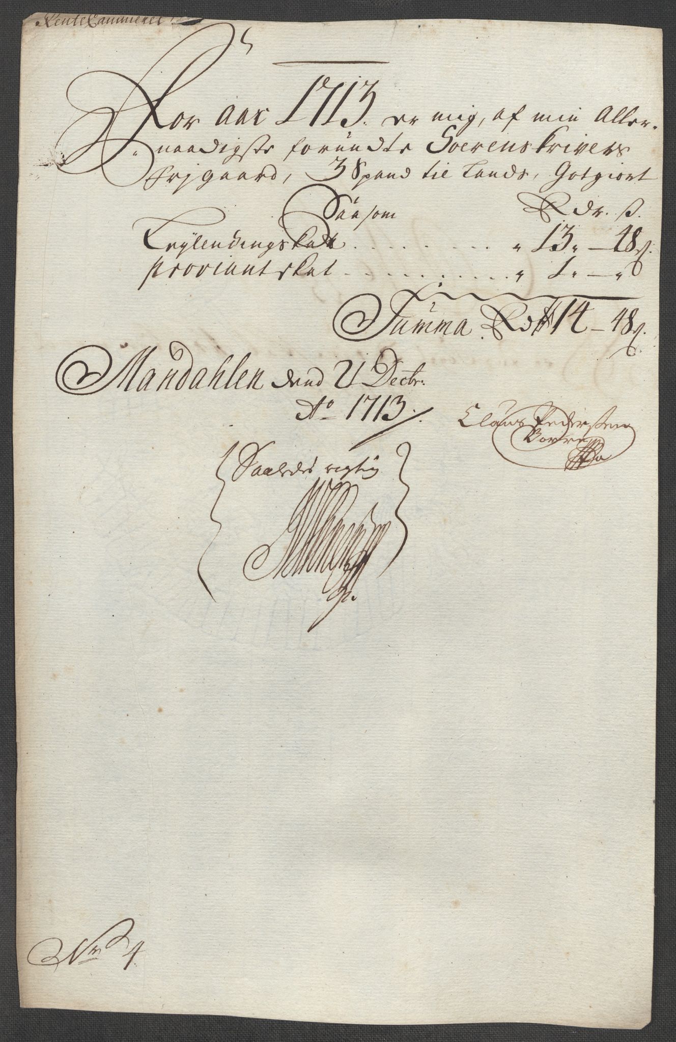 Rentekammeret inntil 1814, Reviderte regnskaper, Fogderegnskap, AV/RA-EA-4092/R57/L3861: Fogderegnskap Fosen, 1712-1713, p. 457