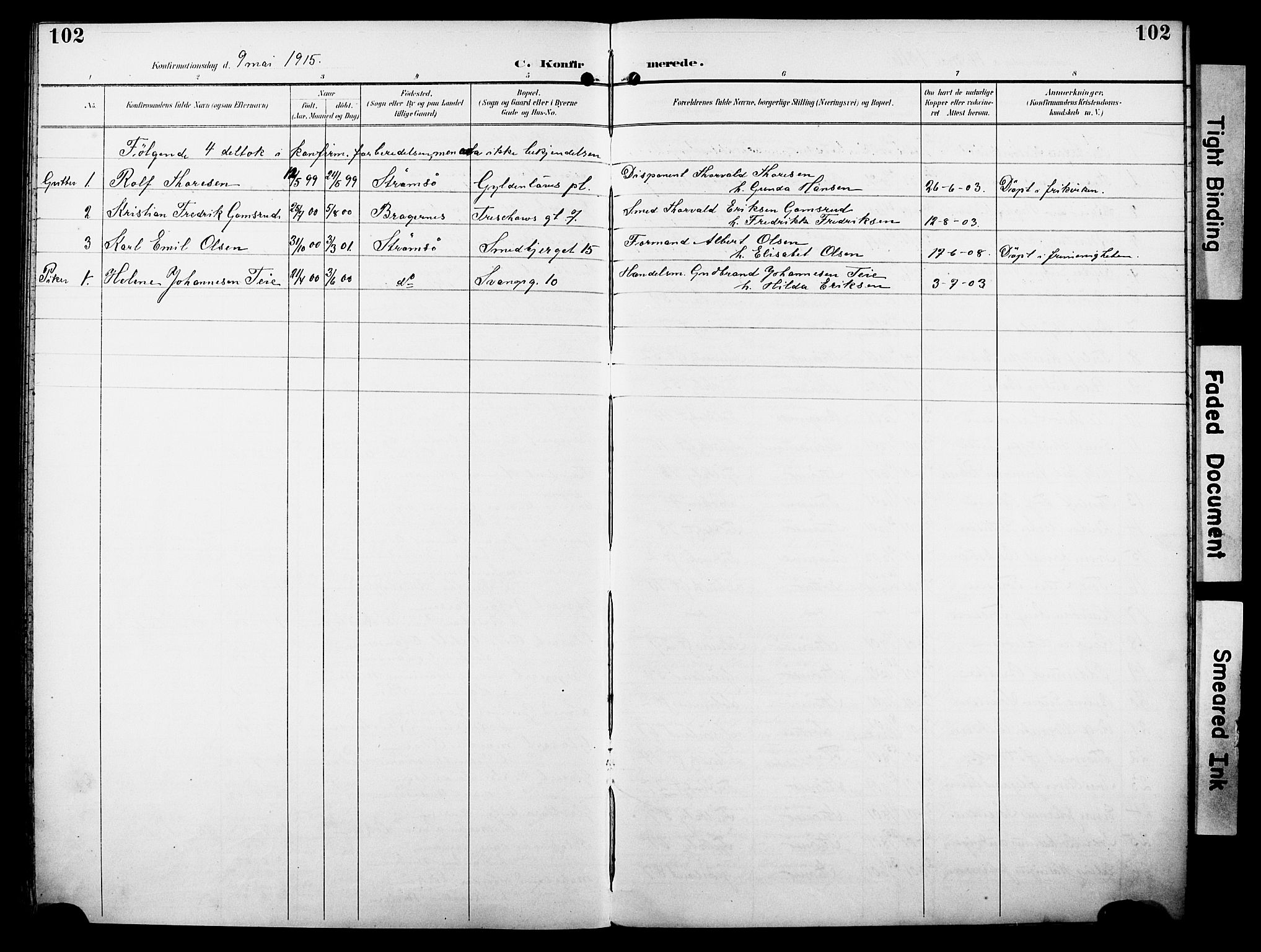Strømsø kirkebøker, SAKO/A-246/F/Fa/L0025: Parish register (official) no. I 25, 1893-1922, p. 102