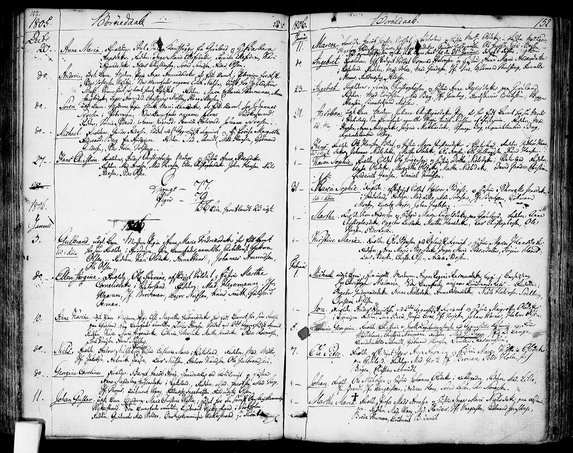 Garnisonsmenigheten Kirkebøker, SAO/A-10846/F/Fa/L0003: Parish register (official) no. 3, 1777-1809, p. 152