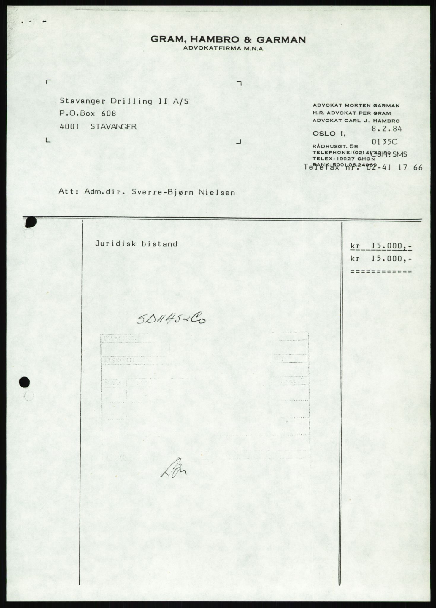 Pa 1503 - Stavanger Drilling AS, AV/SAST-A-101906/D/L0006: Korrespondanse og saksdokumenter, 1974-1984, p. 94