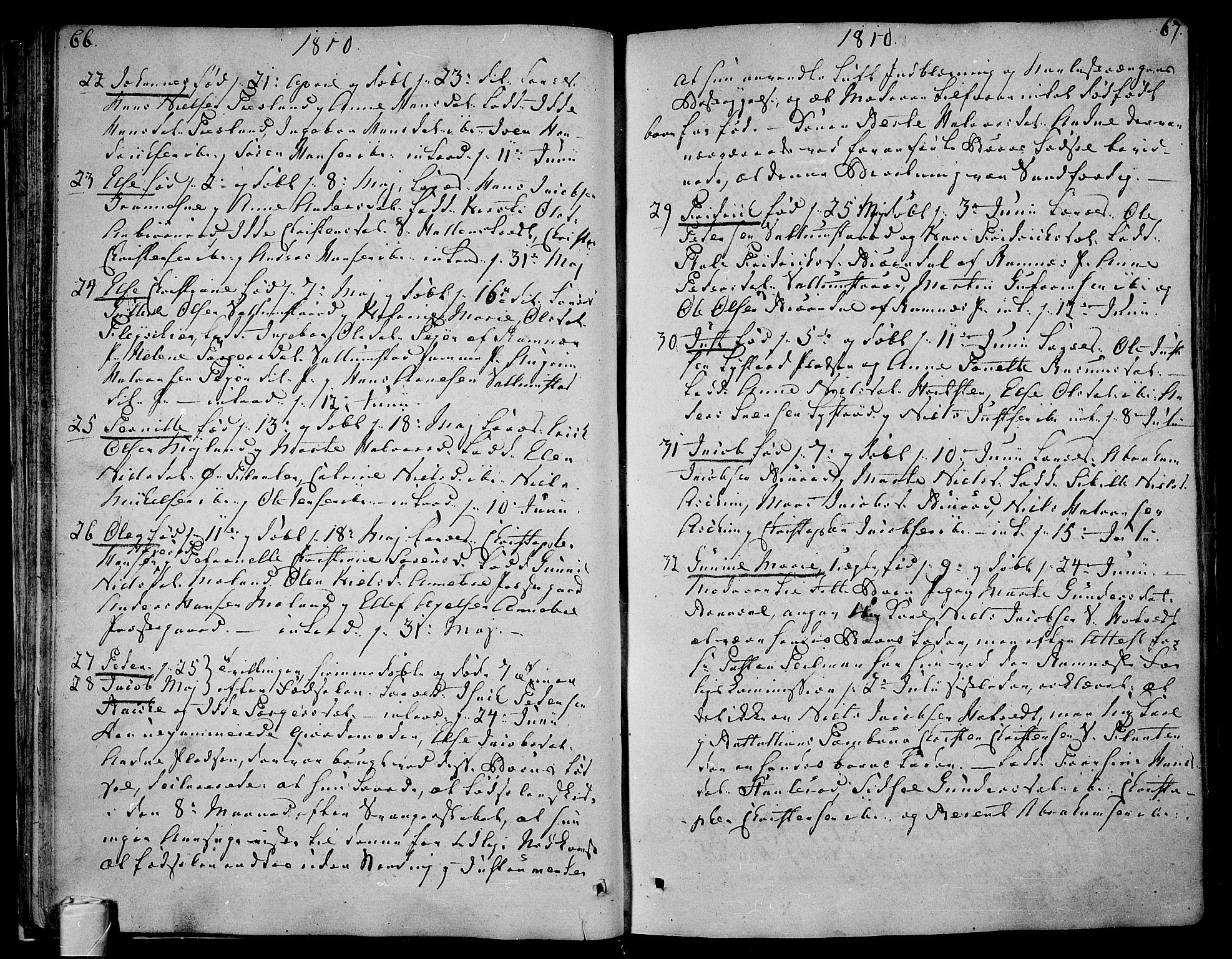 Andebu kirkebøker, AV/SAKO-A-336/F/Fa/L0003: Parish register (official) no. 3 /1, 1803-1828, p. 66-67