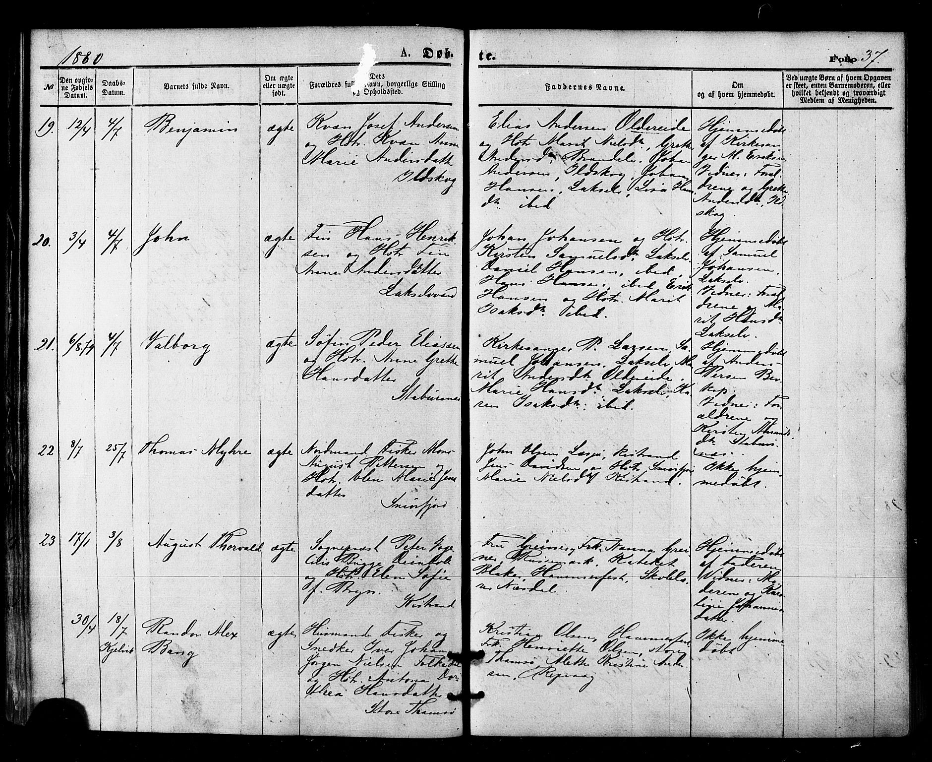 Kistrand/Porsanger sokneprestembete, SATØ/S-1351/H/Ha/L0006.kirke: Parish register (official) no. 6, 1875-1880, p. 37