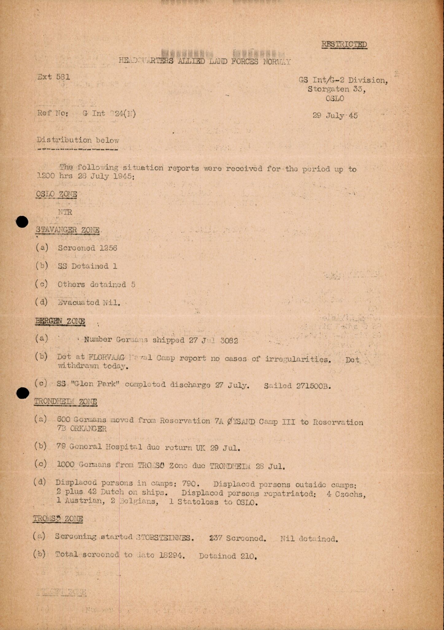 Forsvarets Overkommando. 2 kontor. Arkiv 11.4. Spredte tyske arkivsaker, AV/RA-RAFA-7031/D/Dar/Darc/L0017: FO.II, 1945, p. 12