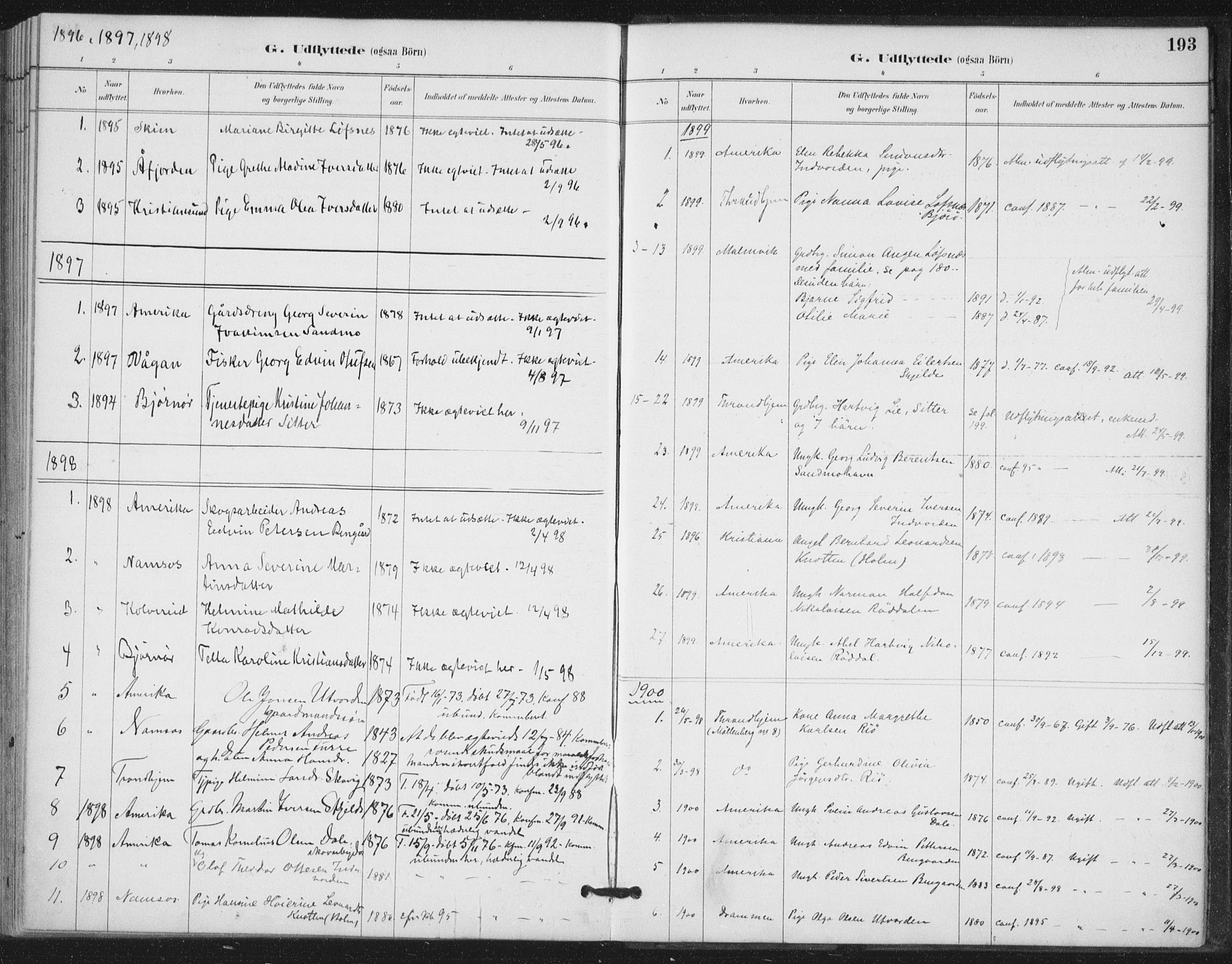 Ministerialprotokoller, klokkerbøker og fødselsregistre - Nord-Trøndelag, SAT/A-1458/772/L0603: Parish register (official) no. 772A01, 1885-1912, p. 193