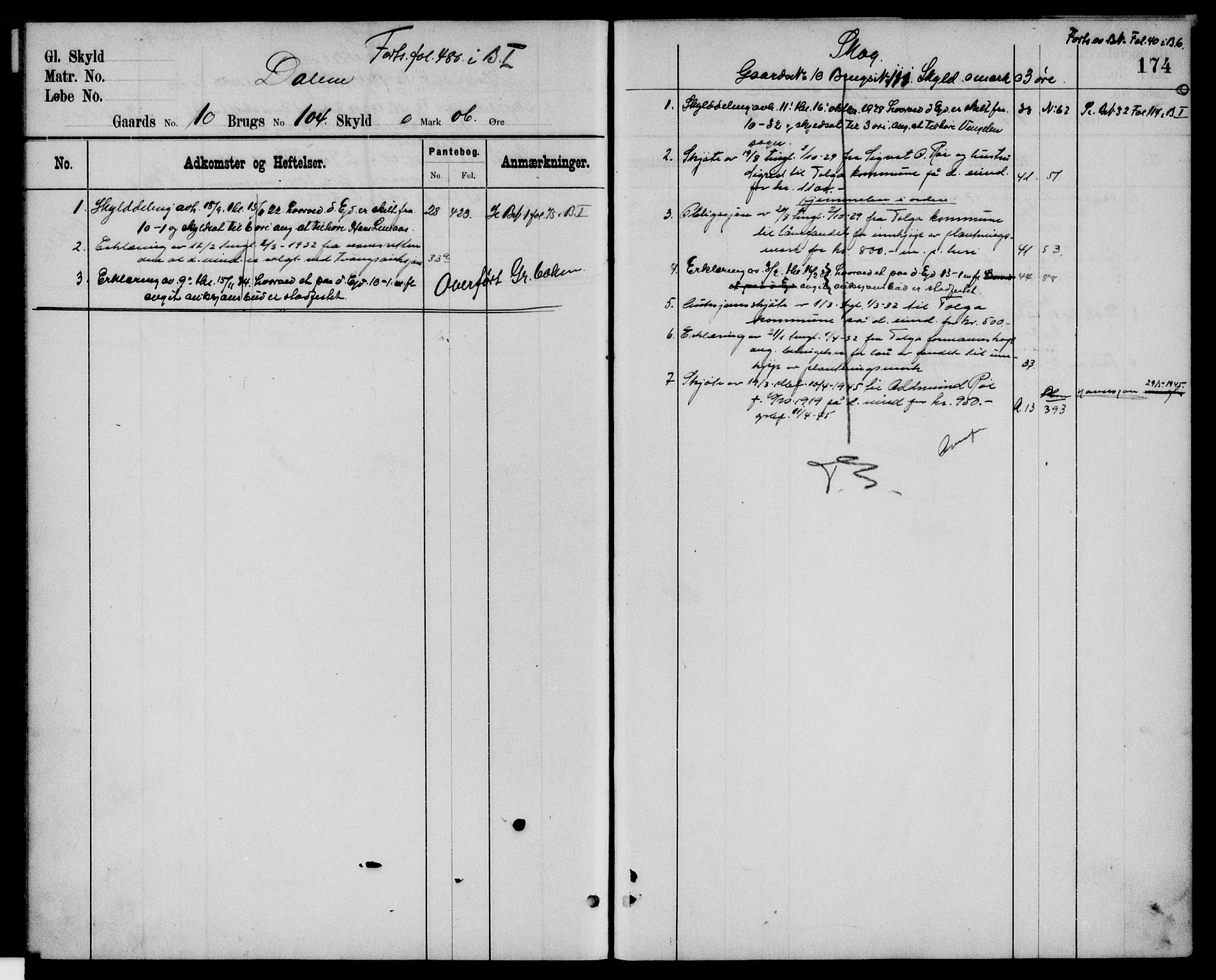 Nord-Østerdal tingrett, AV/SAH-TING-020/H/Ha/Hah/L0052: Mortgage register no. 5, 1905, p. 174