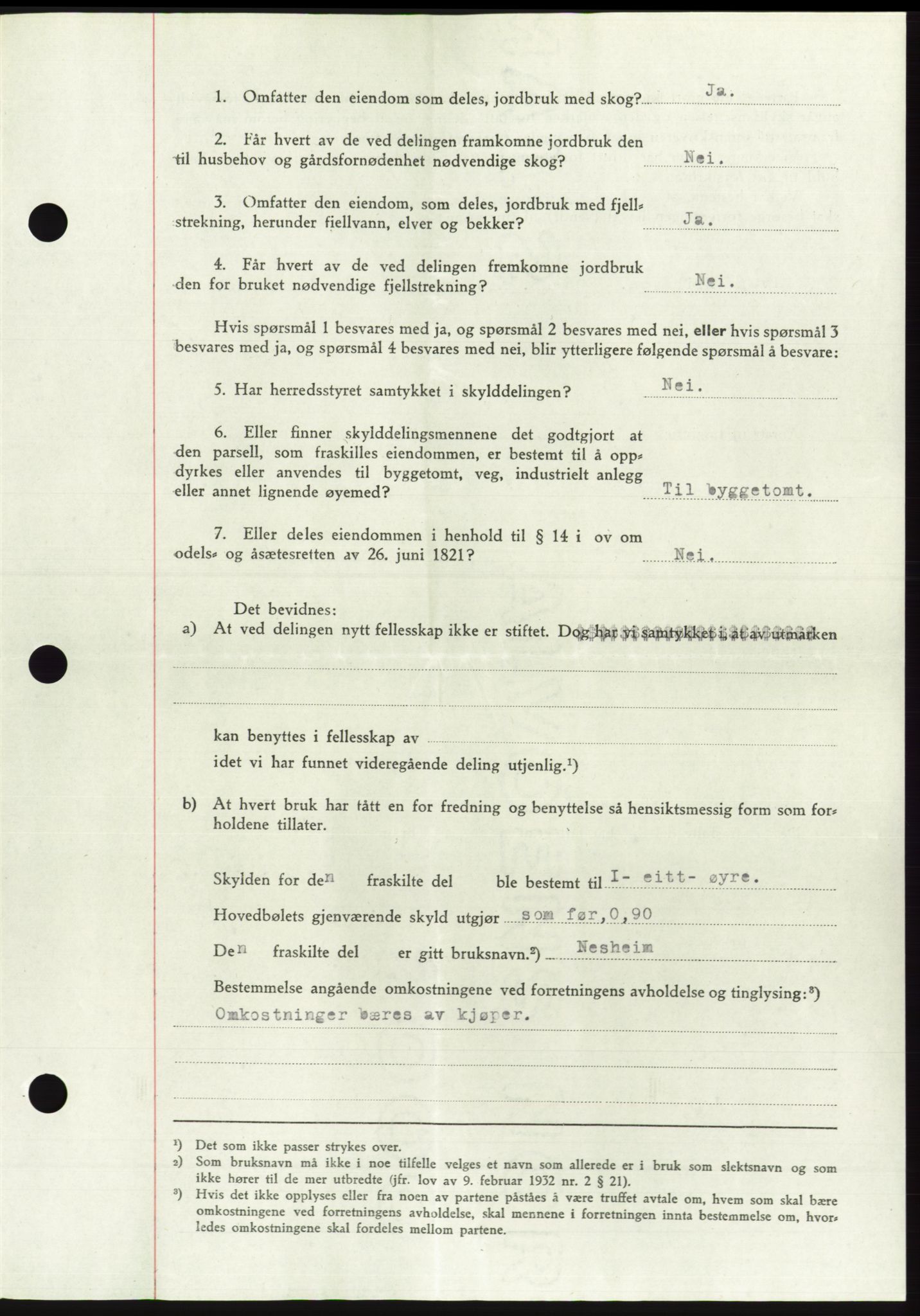 Søre Sunnmøre sorenskriveri, AV/SAT-A-4122/1/2/2C/L0084: Mortgage book no. 10A, 1949-1949, Diary no: : 498/1949