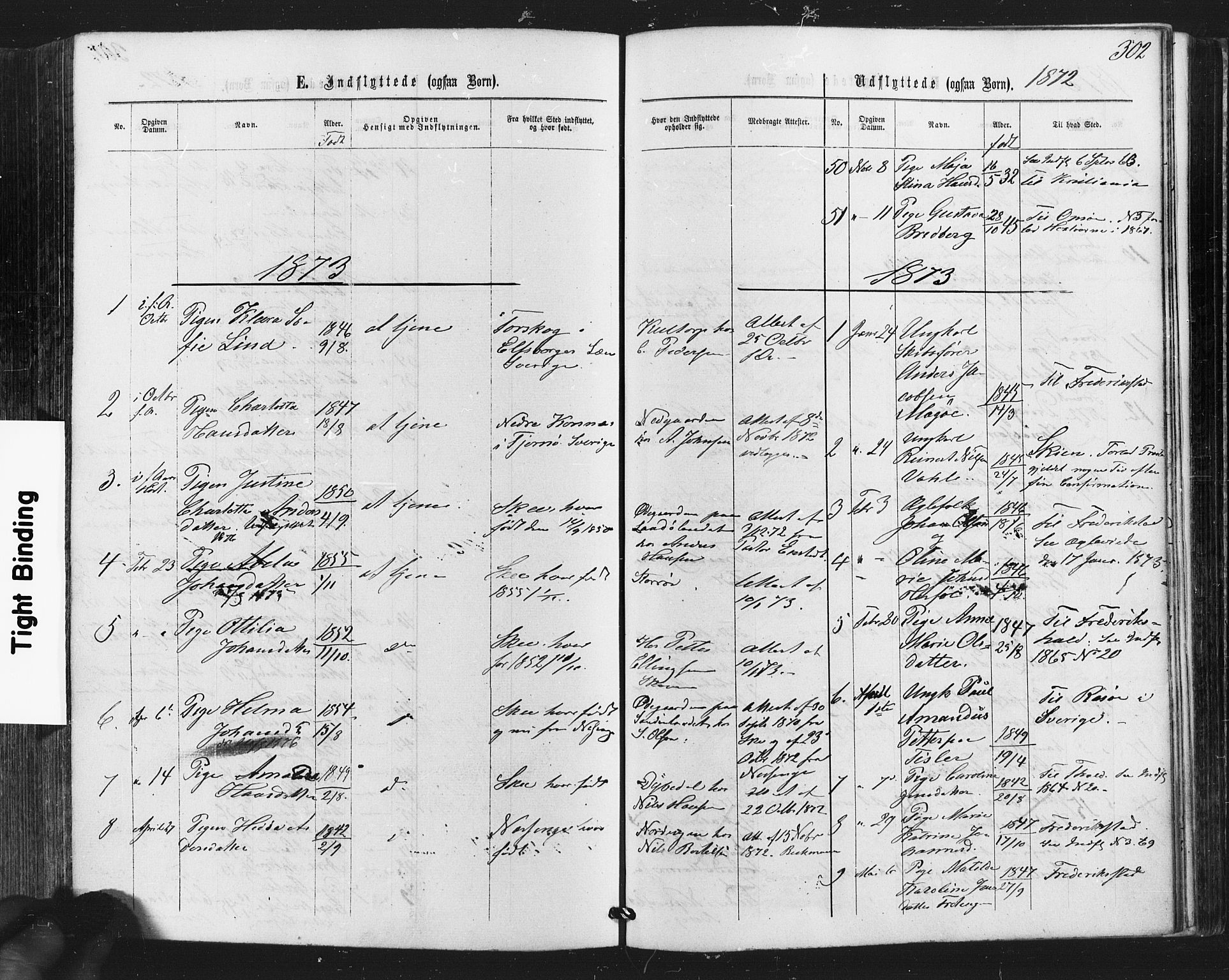 Hvaler prestekontor Kirkebøker, SAO/A-2001/F/Fa/L0007: Parish register (official) no. I 7, 1864-1878, p. 302