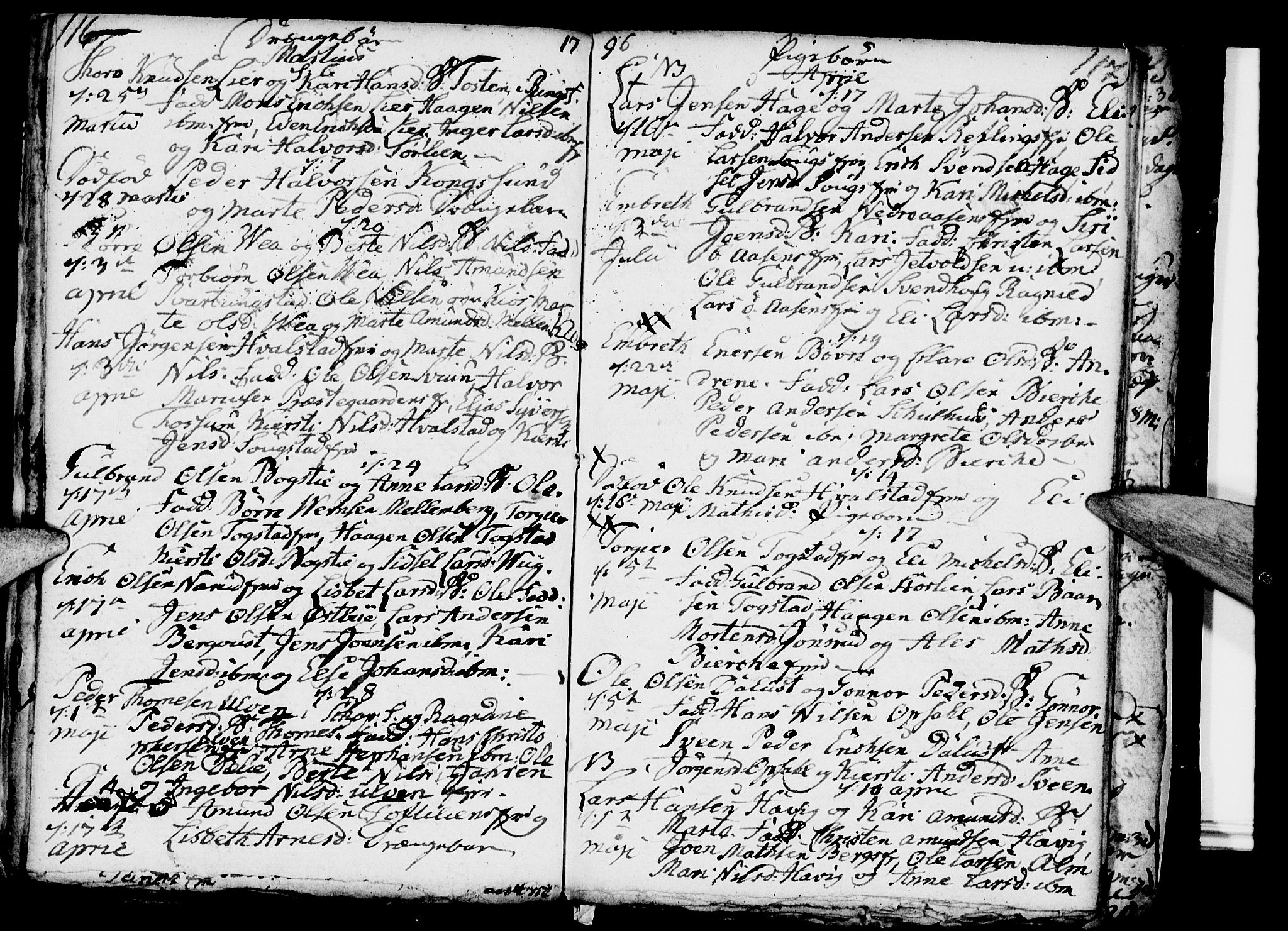 Ringsaker prestekontor, SAH/PREST-014/I/Ia/L0005/0006: Parish register draft no. 1F, 1793-1796, p. 116-117