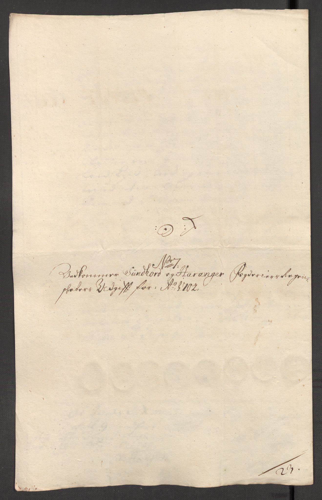 Rentekammeret inntil 1814, Reviderte regnskaper, Fogderegnskap, AV/RA-EA-4092/R48/L2980: Fogderegnskap Sunnhordland og Hardanger, 1702, p. 218