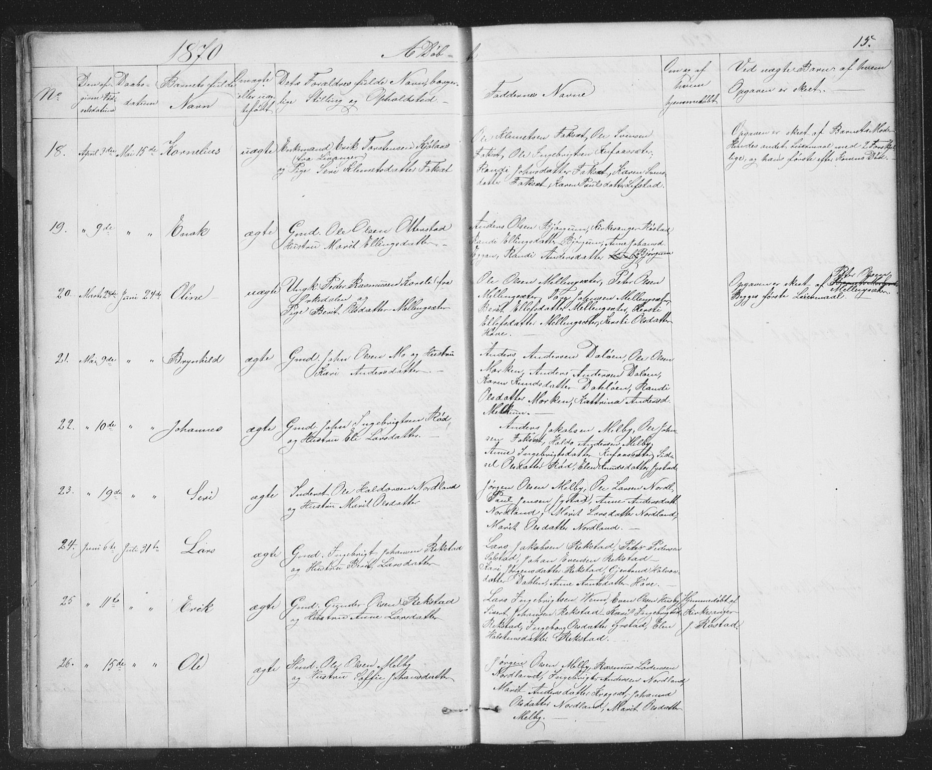 Ministerialprotokoller, klokkerbøker og fødselsregistre - Sør-Trøndelag, AV/SAT-A-1456/667/L0798: Parish register (copy) no. 667C03, 1867-1929, p. 15