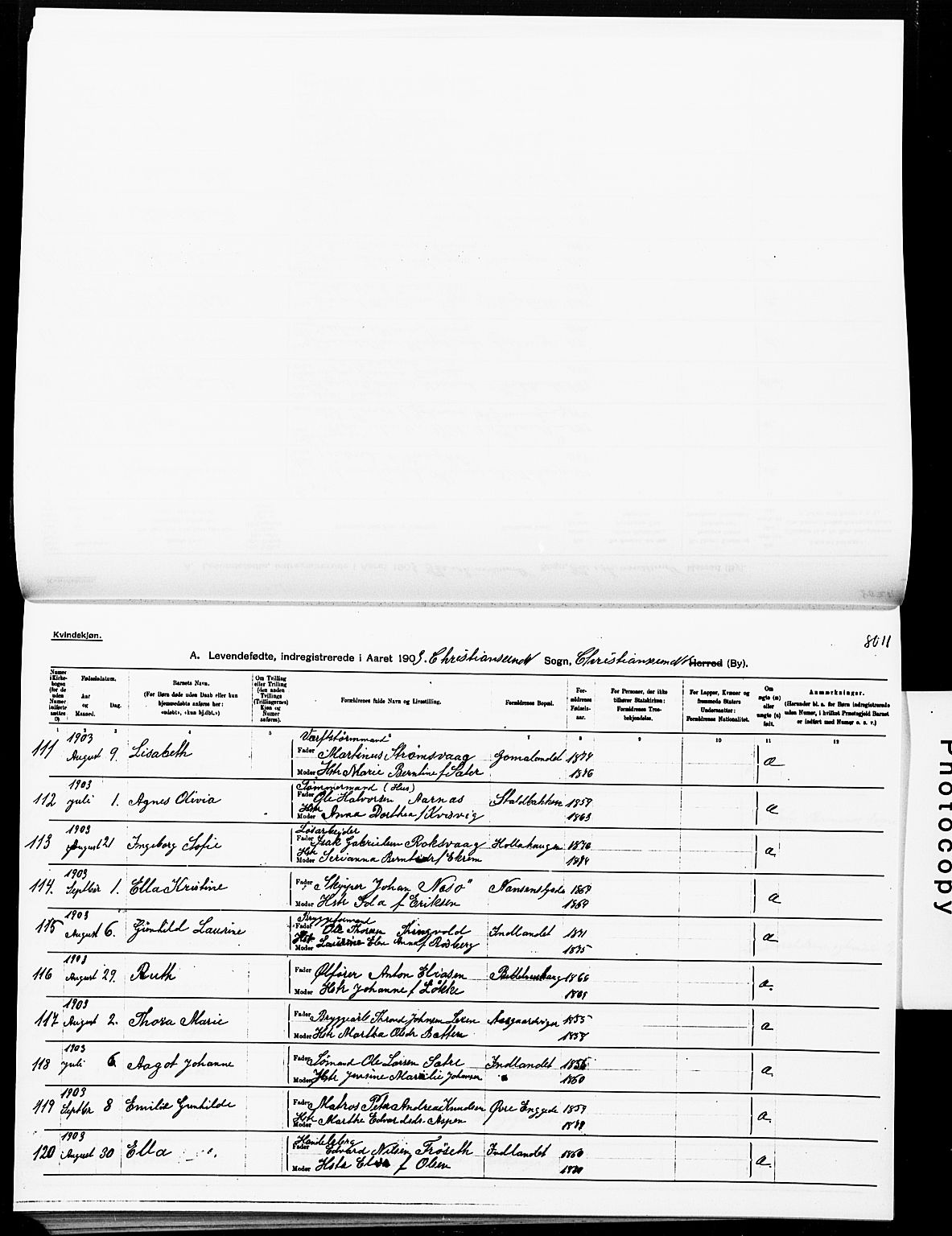 Ministerialprotokoller, klokkerbøker og fødselsregistre - Møre og Romsdal, AV/SAT-A-1454/572/L0858: Parish register (official) no. 572D02, 1903-1912