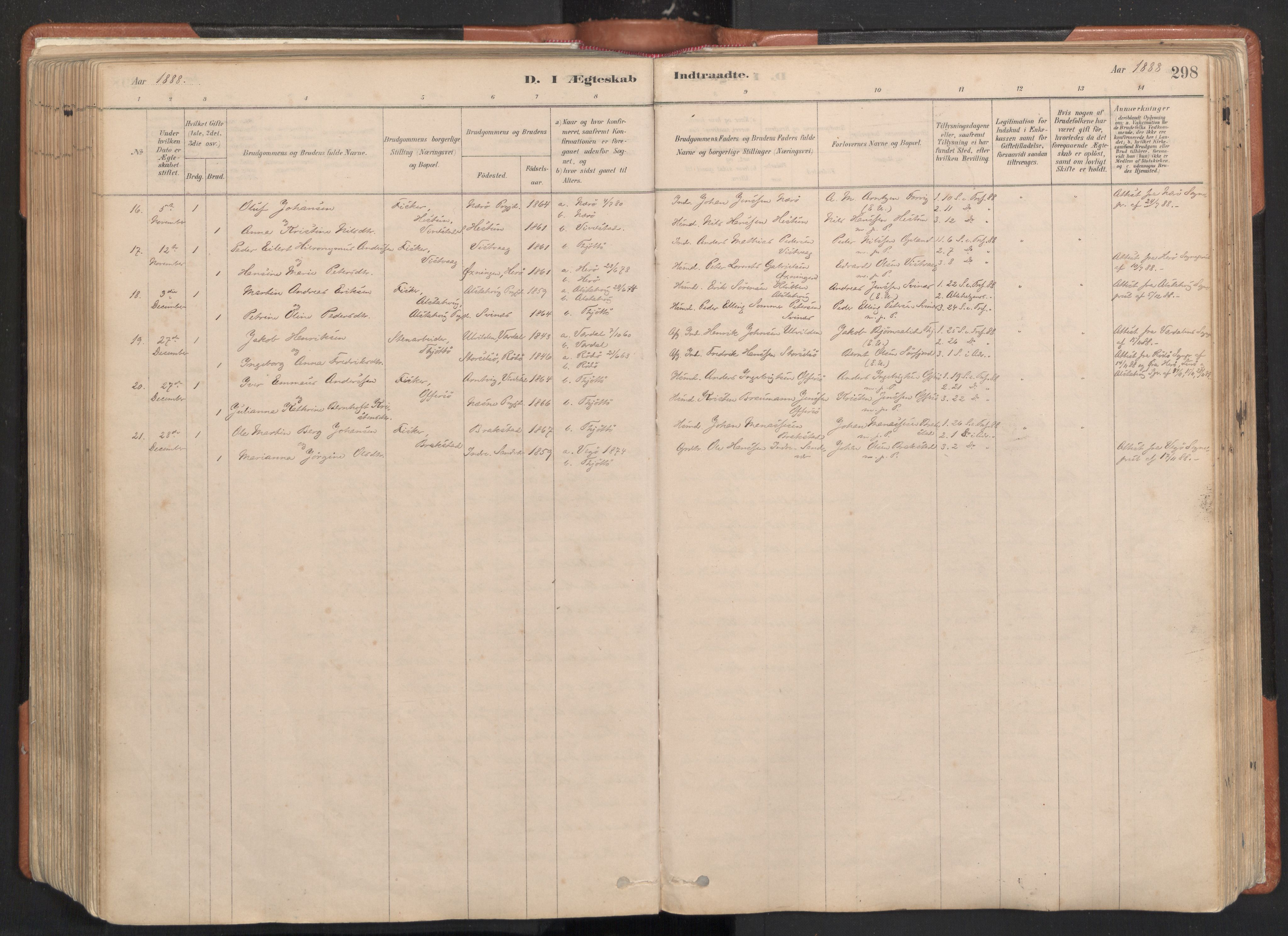 Ministerialprotokoller, klokkerbøker og fødselsregistre - Nordland, SAT/A-1459/817/L0264: Parish register (official) no. 817A04, 1878-1907, p. 298
