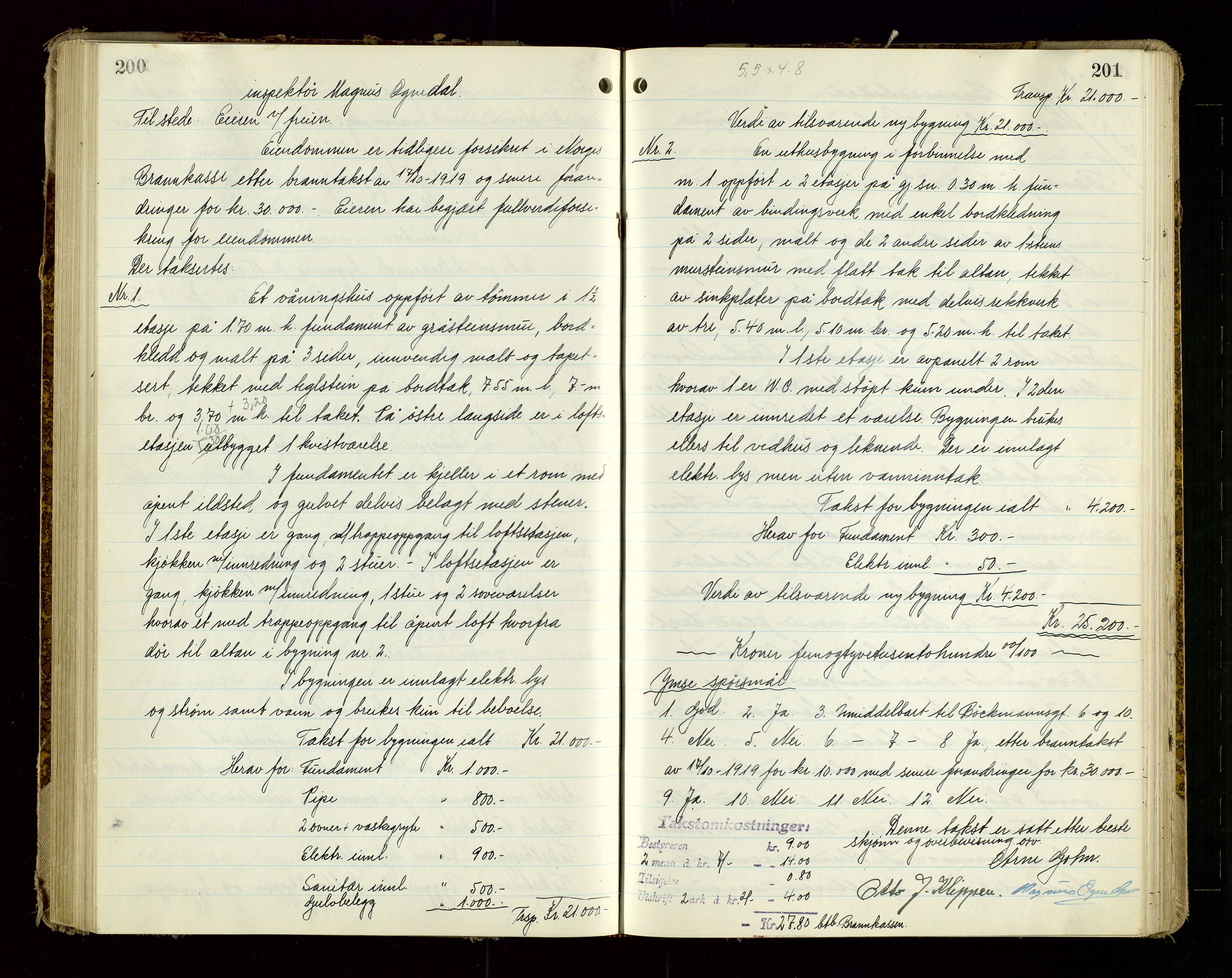 Eigersund lensmannskontor, AV/SAST-A-100171/God/L0013: "Branntakstprotokoll", 1944-1951, p. 200-201