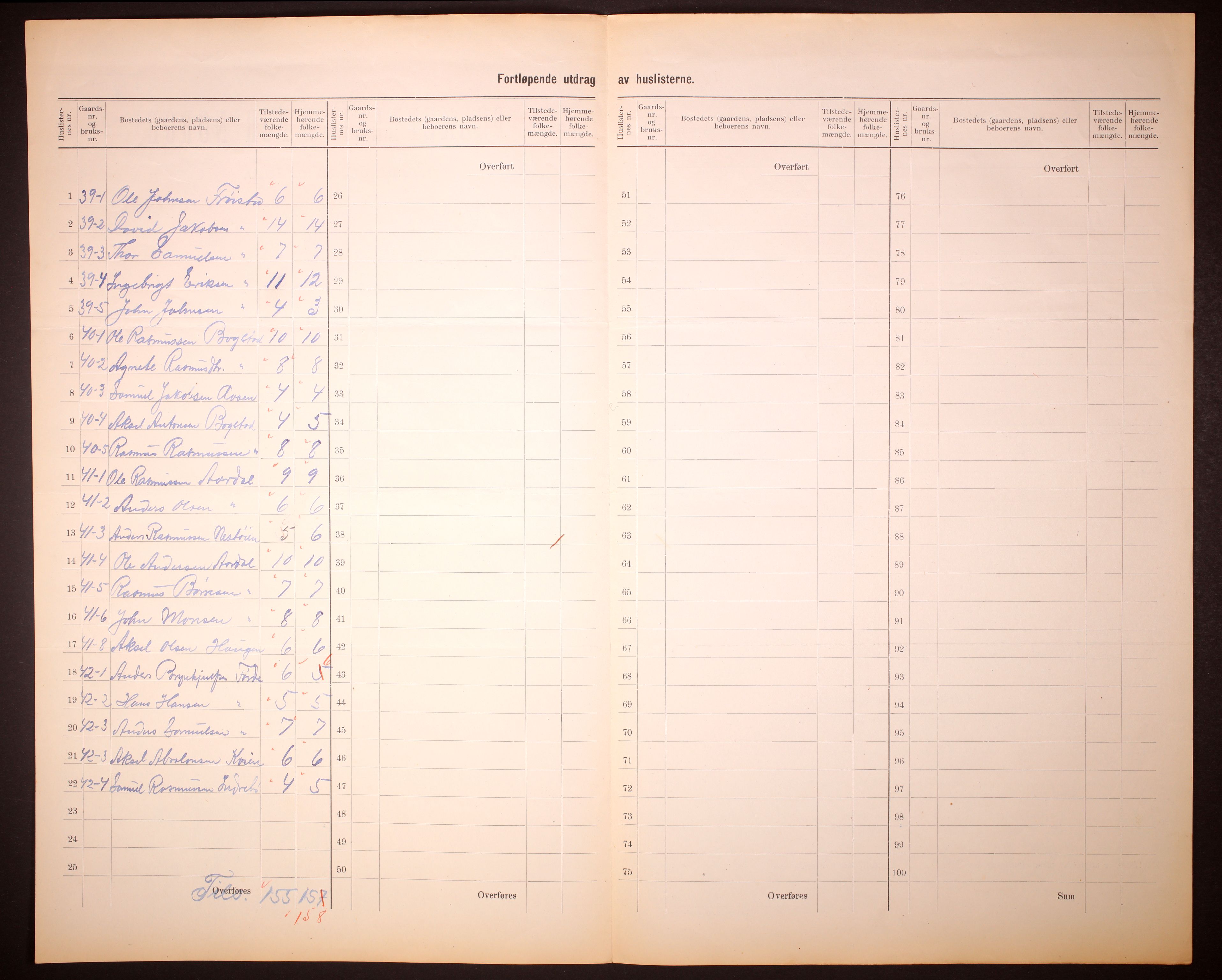 RA, 1910 census for Breim, 1910, p. 19