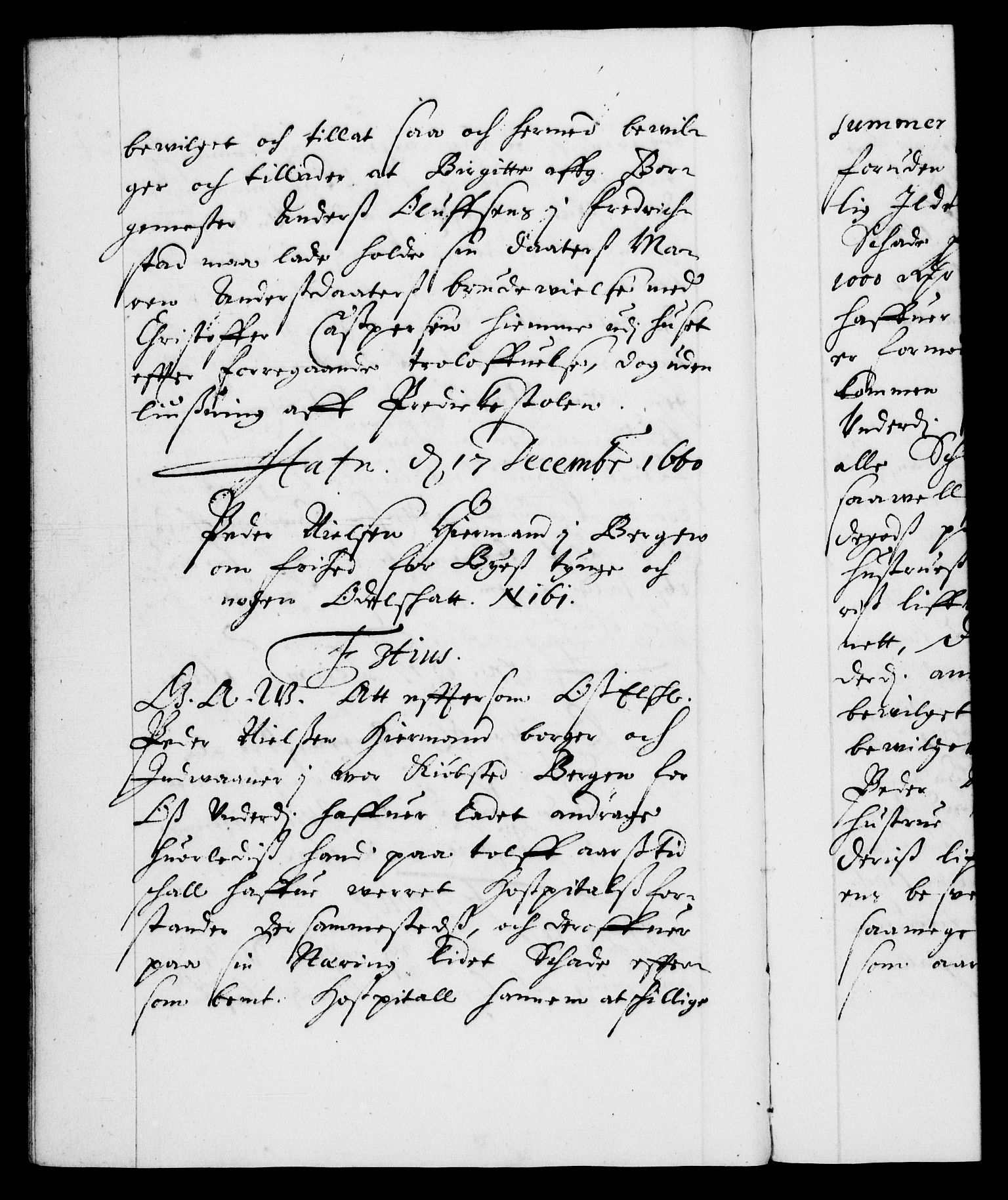 Danske Kanselli 1572-1799, AV/RA-EA-3023/F/Fc/Fca/Fcaa/L0010: Norske registre (mikrofilm), 1660-1670, p. 24b