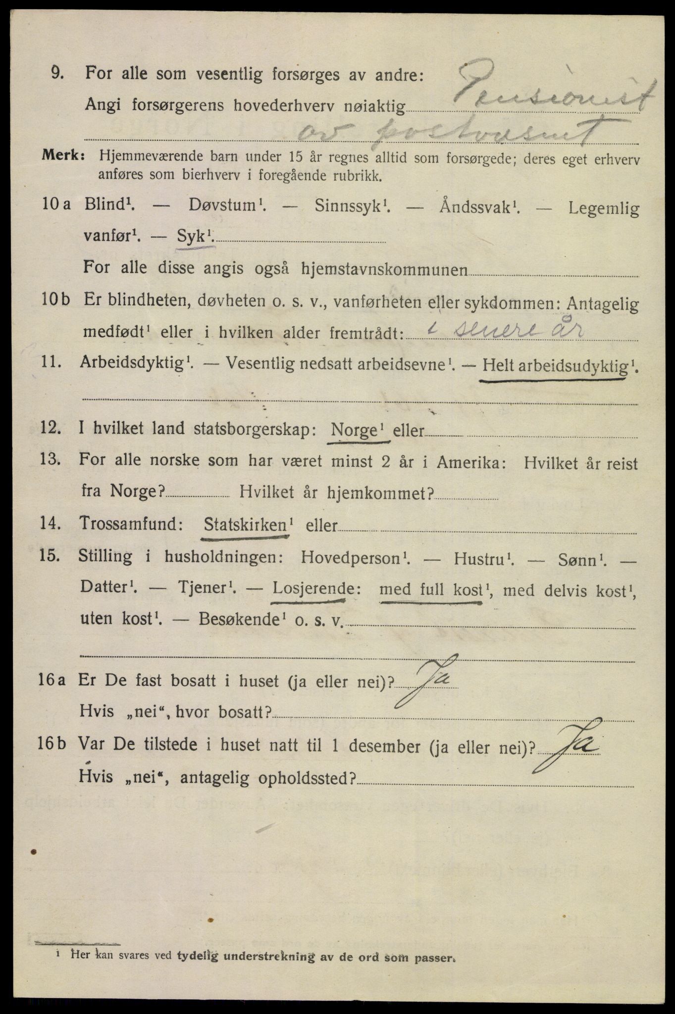 SAKO, 1920 census for Kragerø, 1920, p. 4900