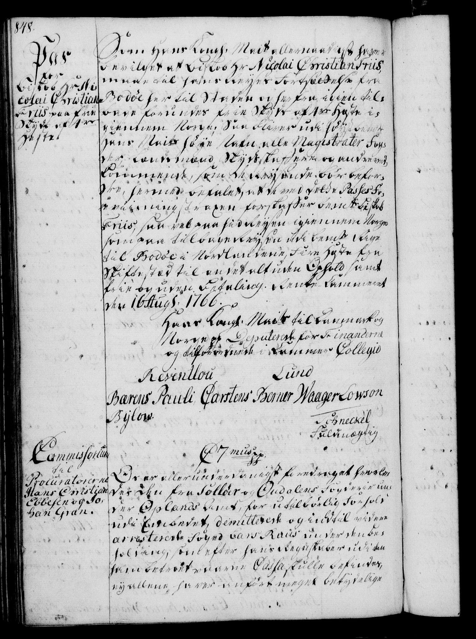 Rentekammeret, Kammerkanselliet, AV/RA-EA-3111/G/Gg/Gga/L0007: Norsk ekspedisjonsprotokoll med register (merket RK 53.7), 1759-1768, p. 848