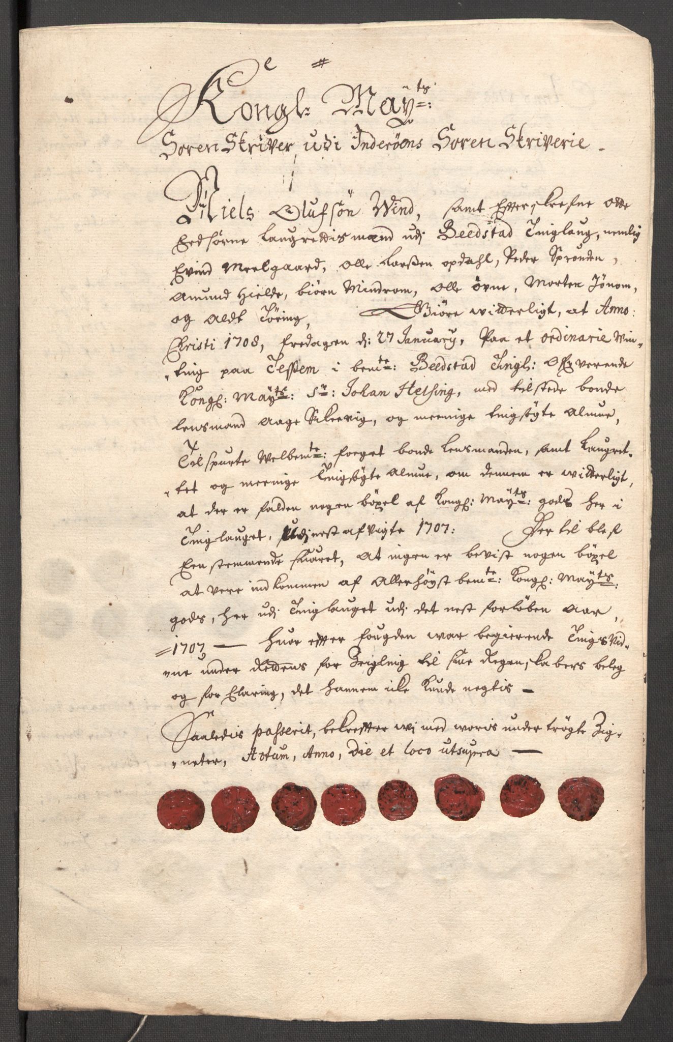 Rentekammeret inntil 1814, Reviderte regnskaper, Fogderegnskap, AV/RA-EA-4092/R63/L4315: Fogderegnskap Inderøy, 1706-1707, p. 453