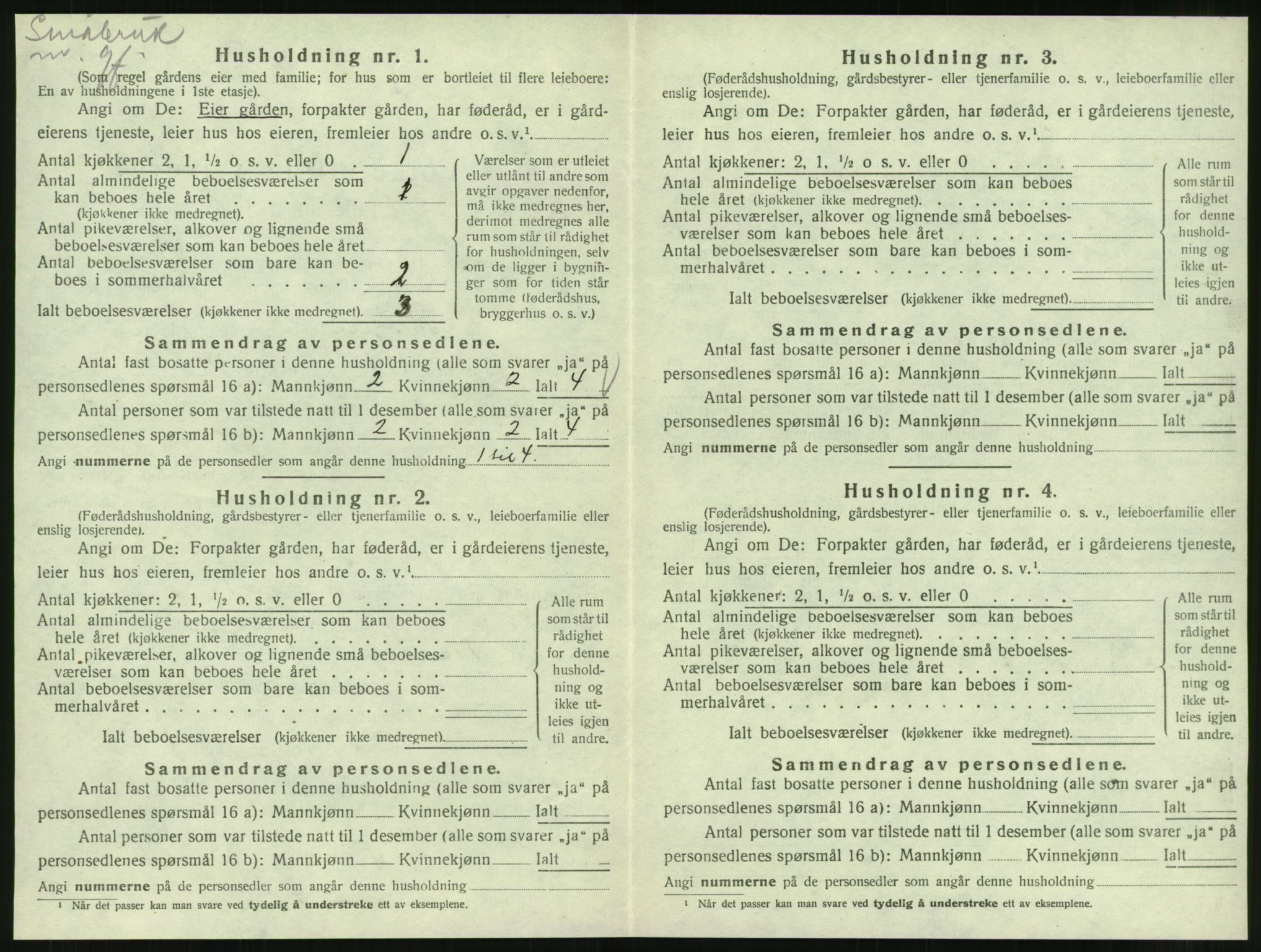 SAT, 1920 census for Korgen, 1920, p. 175