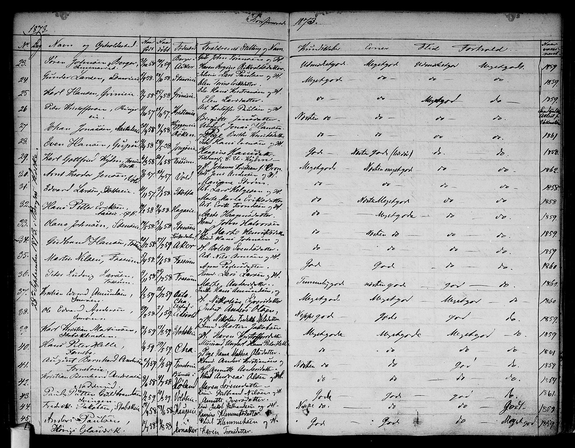 Asker prestekontor Kirkebøker, AV/SAO-A-10256a/F/Fa/L0009: Parish register (official) no. I 9, 1825-1878, p. 300