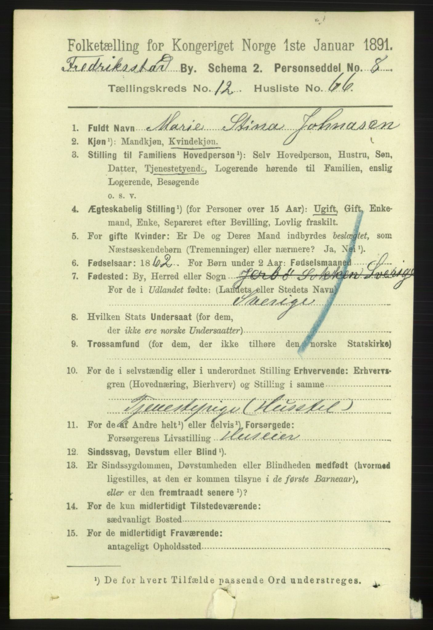 RA, 1891 census for 0103 Fredrikstad, 1891, p. 14294