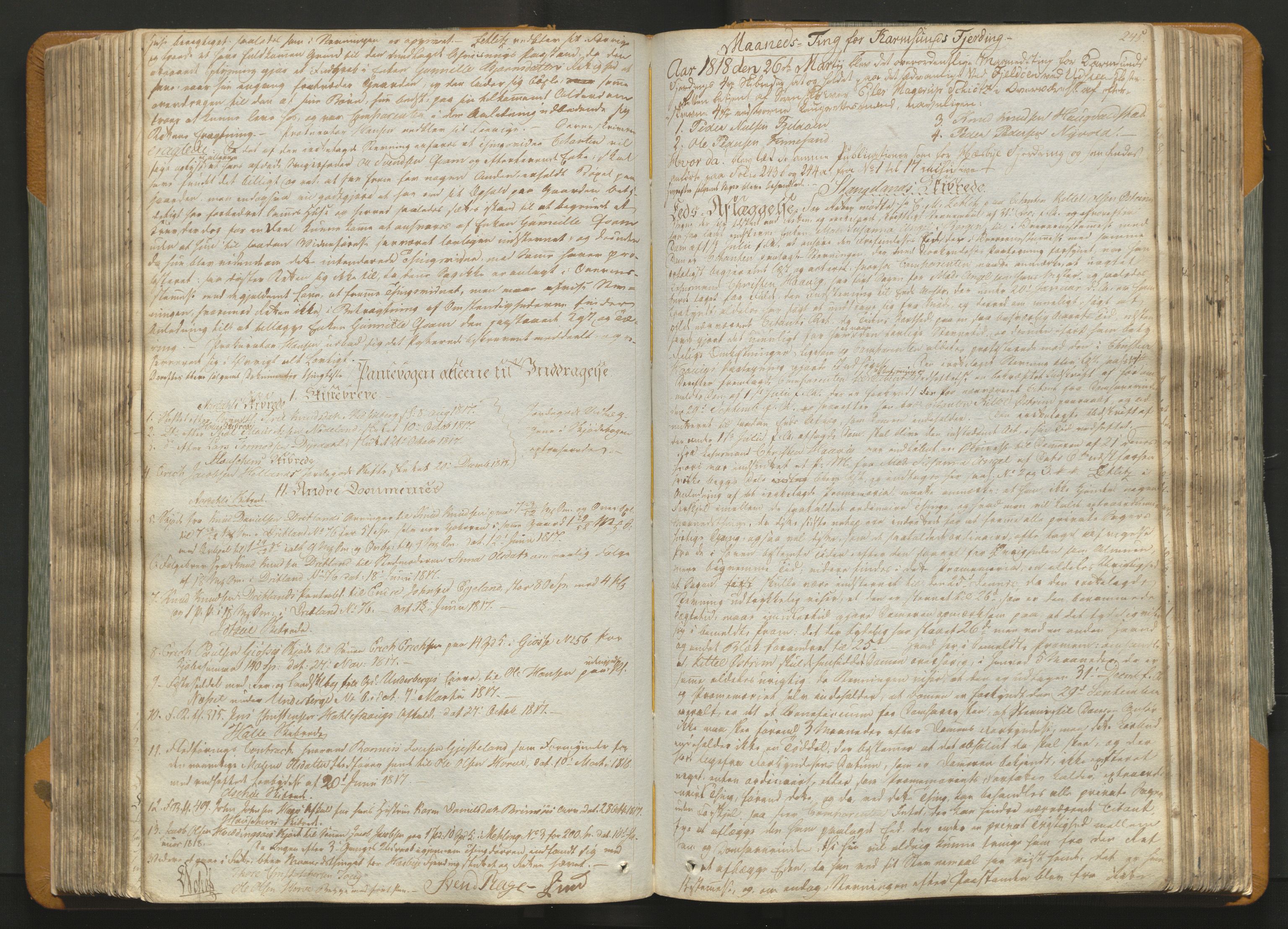 Karmsund sorenskriveri, AV/SAST-A-100311/01/I/IA/IAB/L0001: TINGBOK, 1810-1822, p. 244b-245a