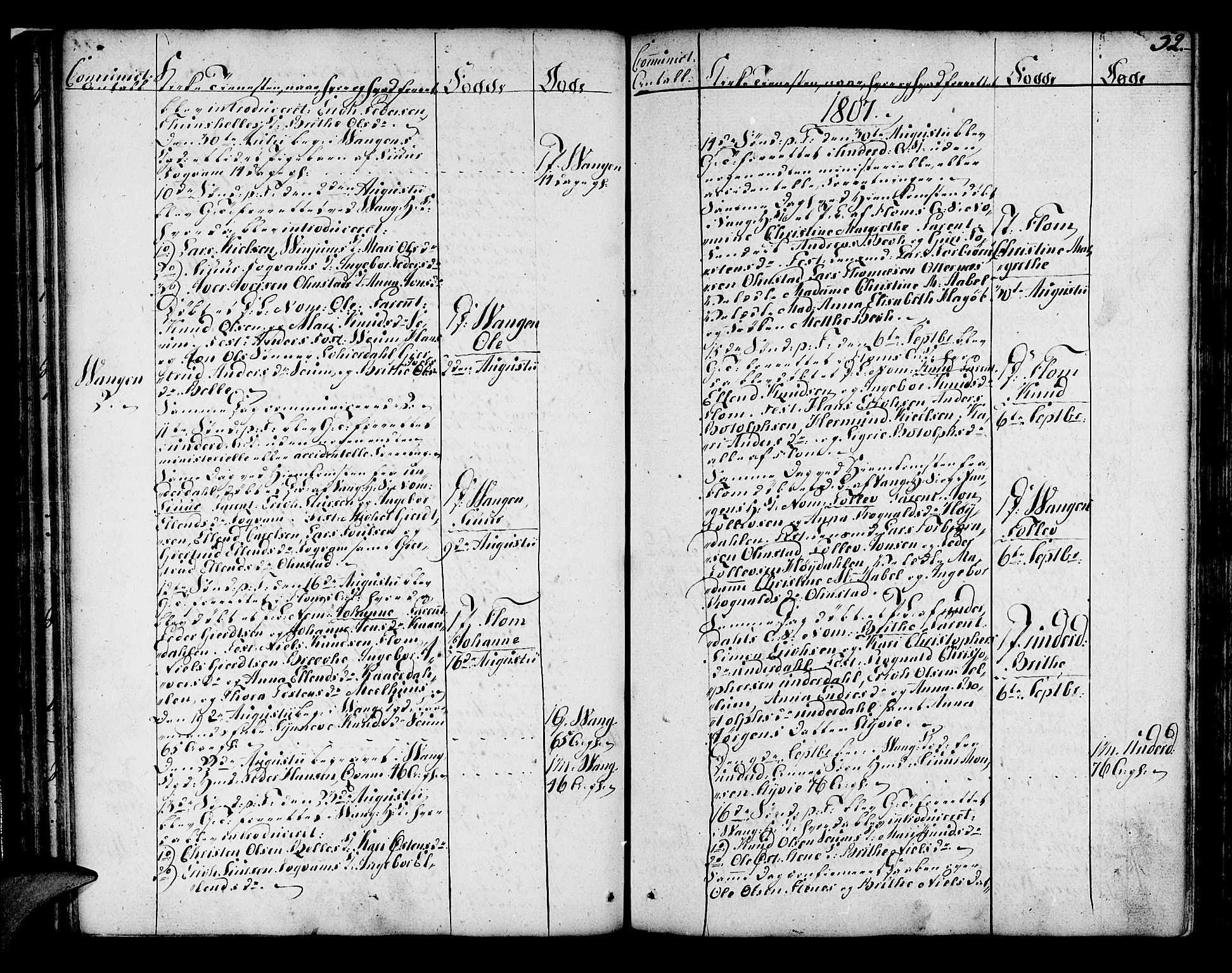 Aurland sokneprestembete, SAB/A-99937/H/Ha/Haa/L0005: Parish register (official) no. A 5, 1801-1821, p. 52