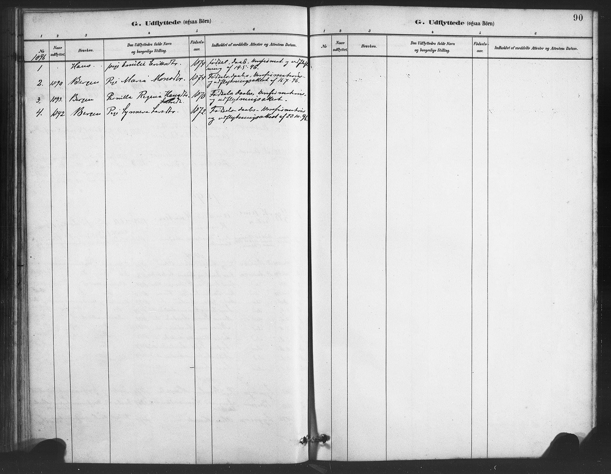 Alversund Sokneprestembete, AV/SAB-A-73901/H/Ha/Haa/Haaa/L0001: Parish register (official) no. A 1, 1882-1896, p. 90