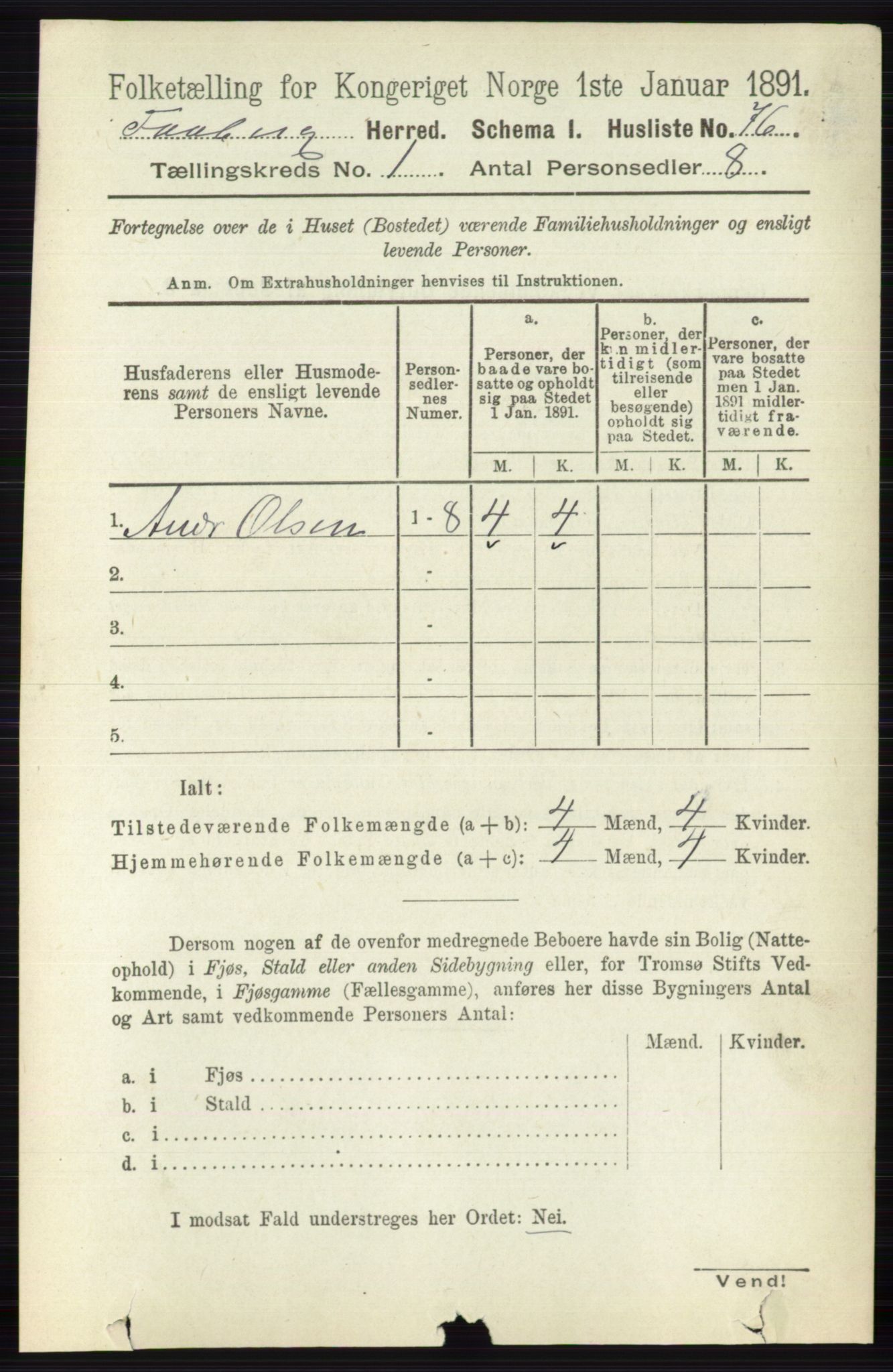 RA, 1891 census for 0524 Fåberg, 1891, p. 113