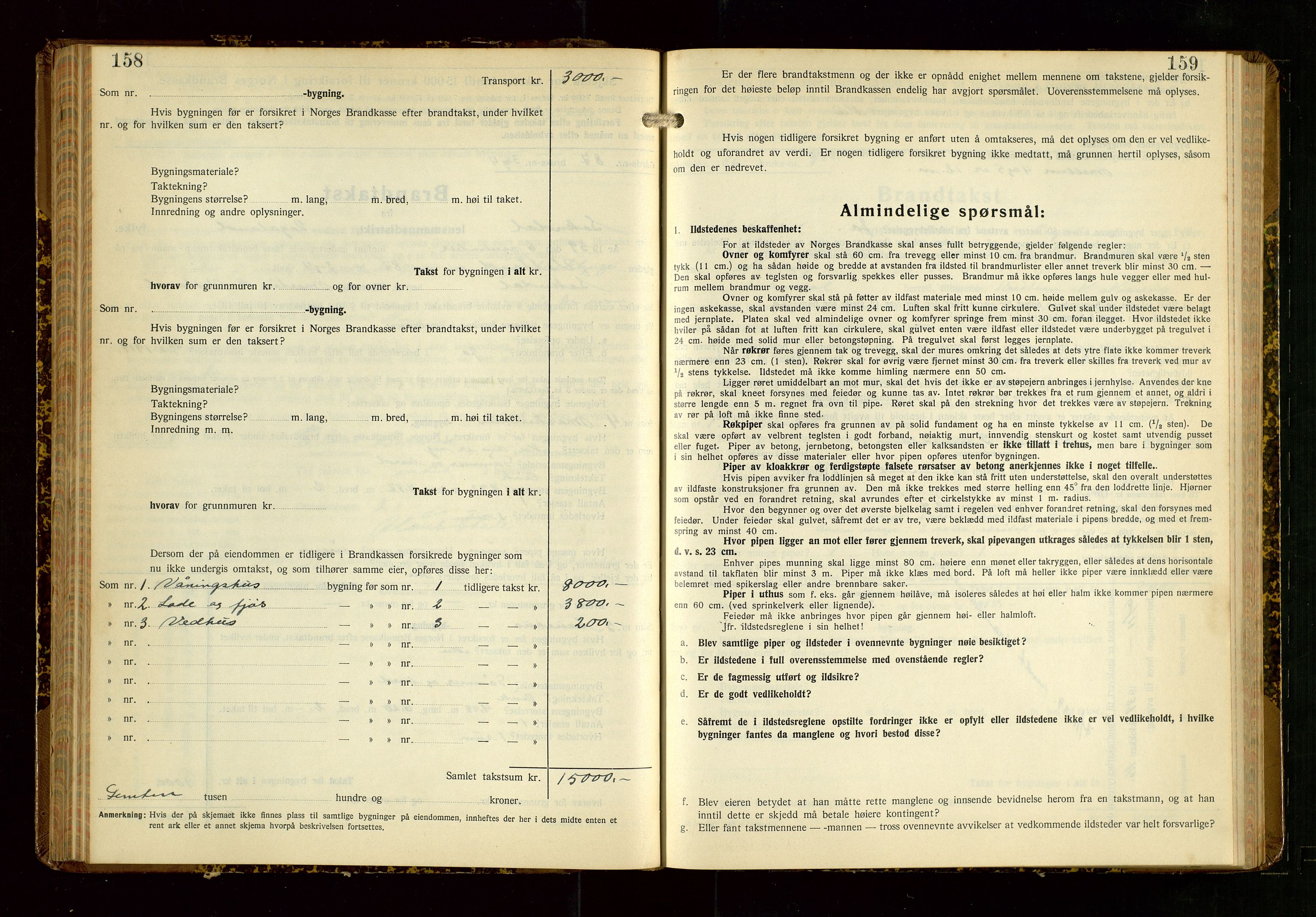 Sokndal lensmannskontor, AV/SAST-A-100417/Gob/L0008: "Brandtakst-Protokoll", 1937-1955, p. 158-159
