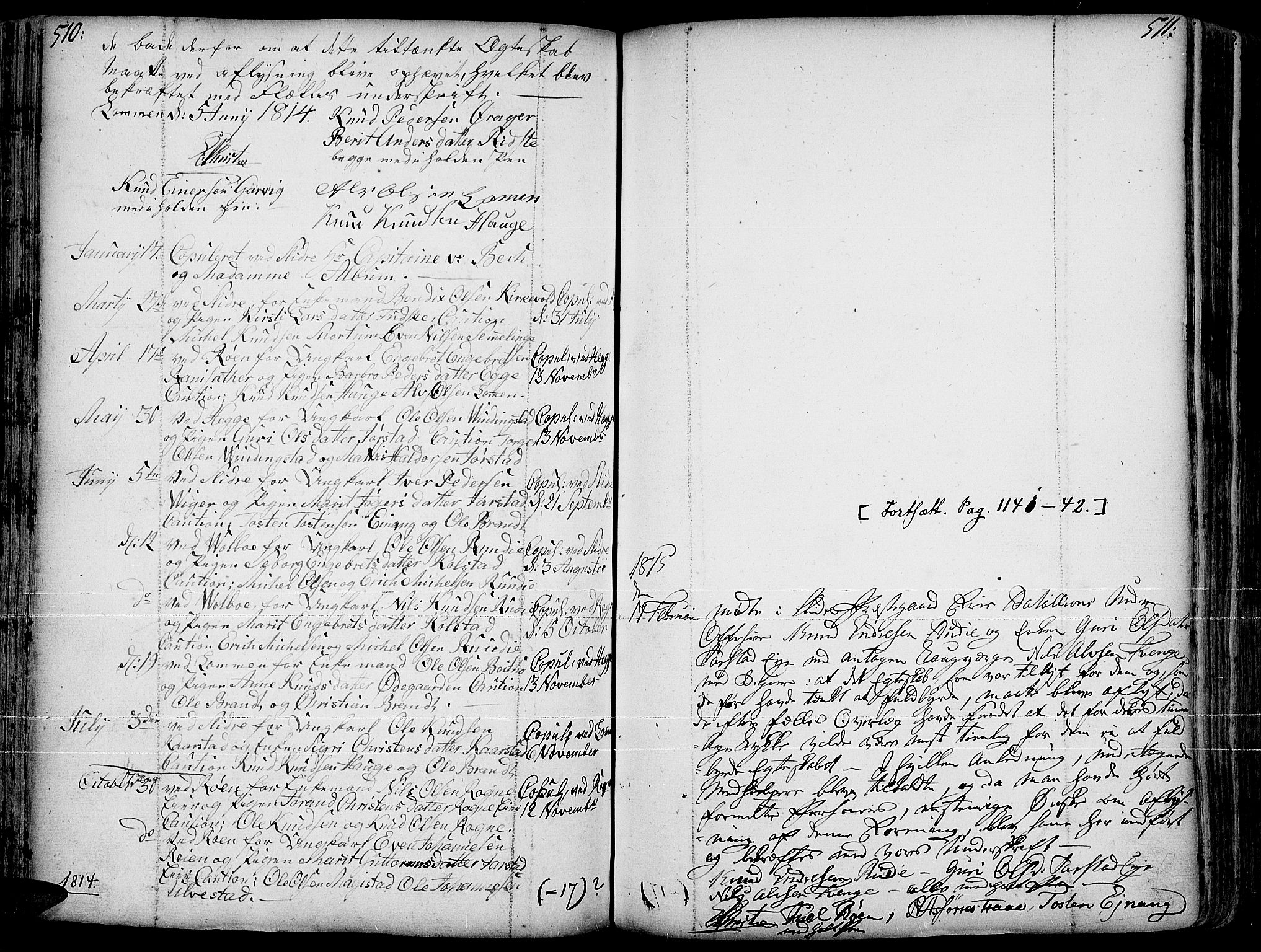 Slidre prestekontor, AV/SAH-PREST-134/H/Ha/Haa/L0001: Parish register (official) no. 1, 1724-1814, p. 510-511