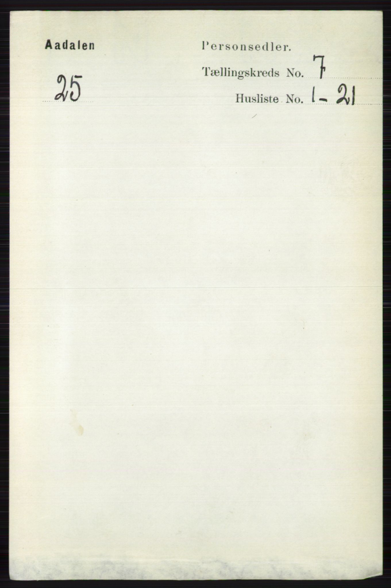 RA, 1891 census for 0614 Ådal, 1891, p. 3035