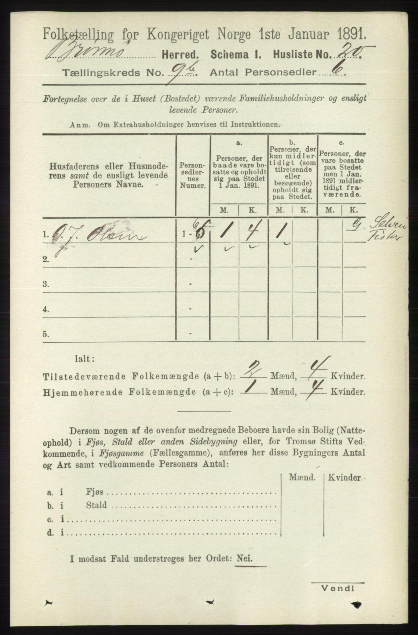 RA, 1891 census for 1814 Brønnøy, 1891, p. 5485