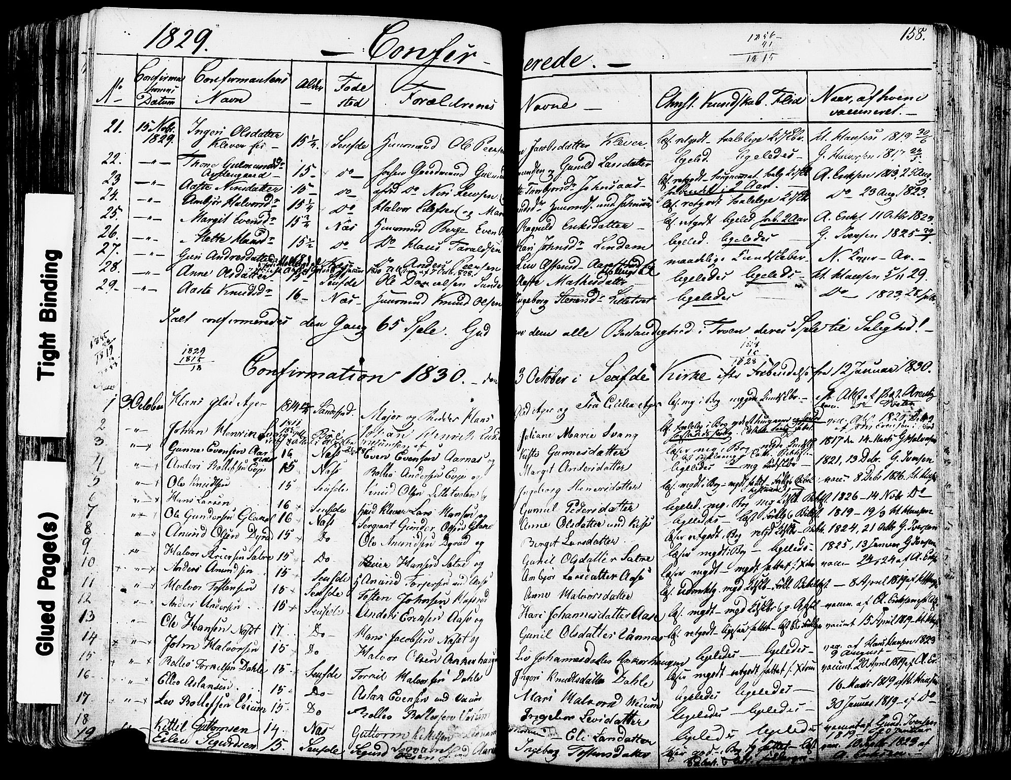 Sauherad kirkebøker, SAKO/A-298/F/Fa/L0006: Parish register (official) no. I 6, 1827-1850, p. 158