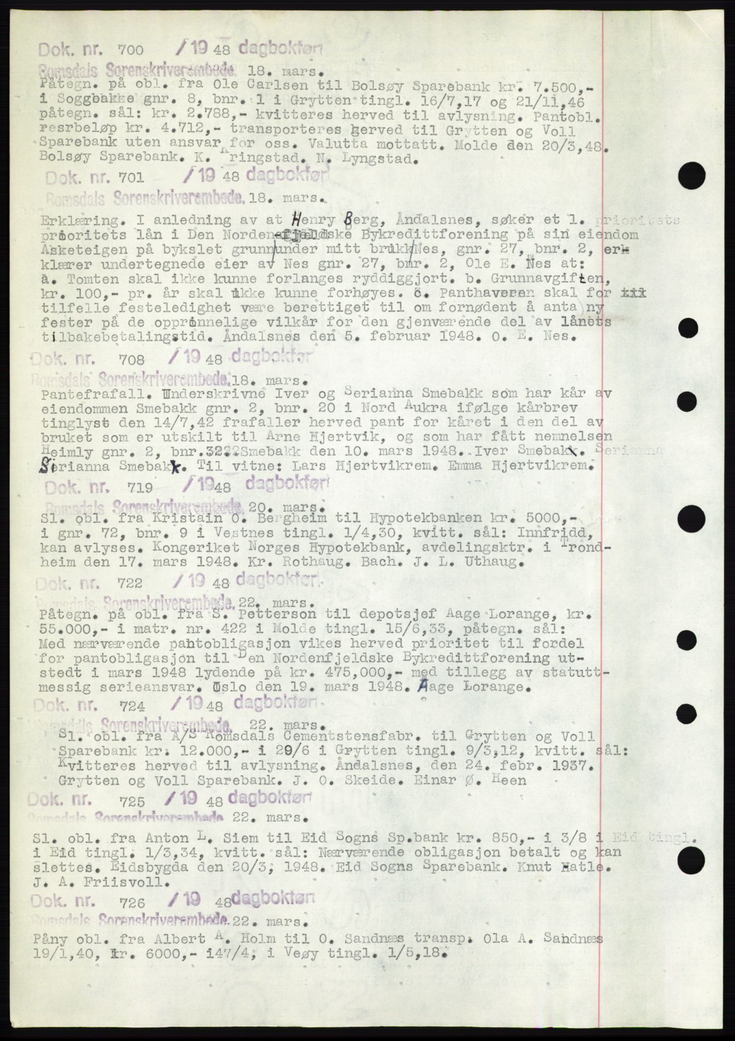 Romsdal sorenskriveri, AV/SAT-A-4149/1/2/2C: Mortgage book no. C1b, 1946-1949, Deed date: 18.03.1948