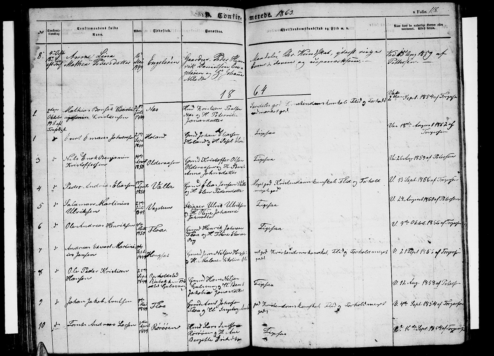 Ministerialprotokoller, klokkerbøker og fødselsregistre - Nordland, SAT/A-1459/816/L0251: Parish register (copy) no. 816C01, 1852-1870, p. 118