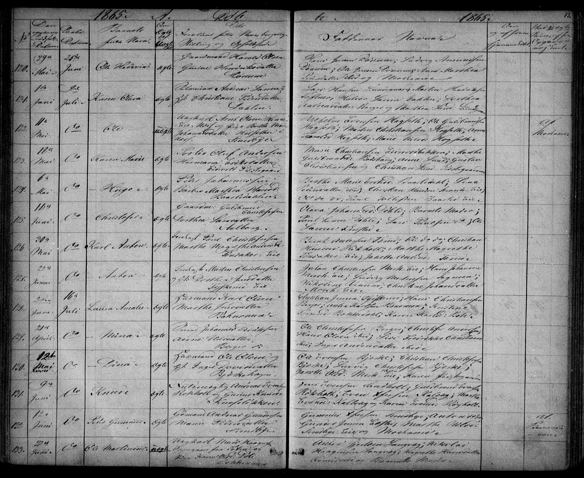 Eidsvoll prestekontor Kirkebøker, AV/SAO-A-10888/G/Ga/L0001: Parish register (copy) no. I 1, 1861-1866, p. 73