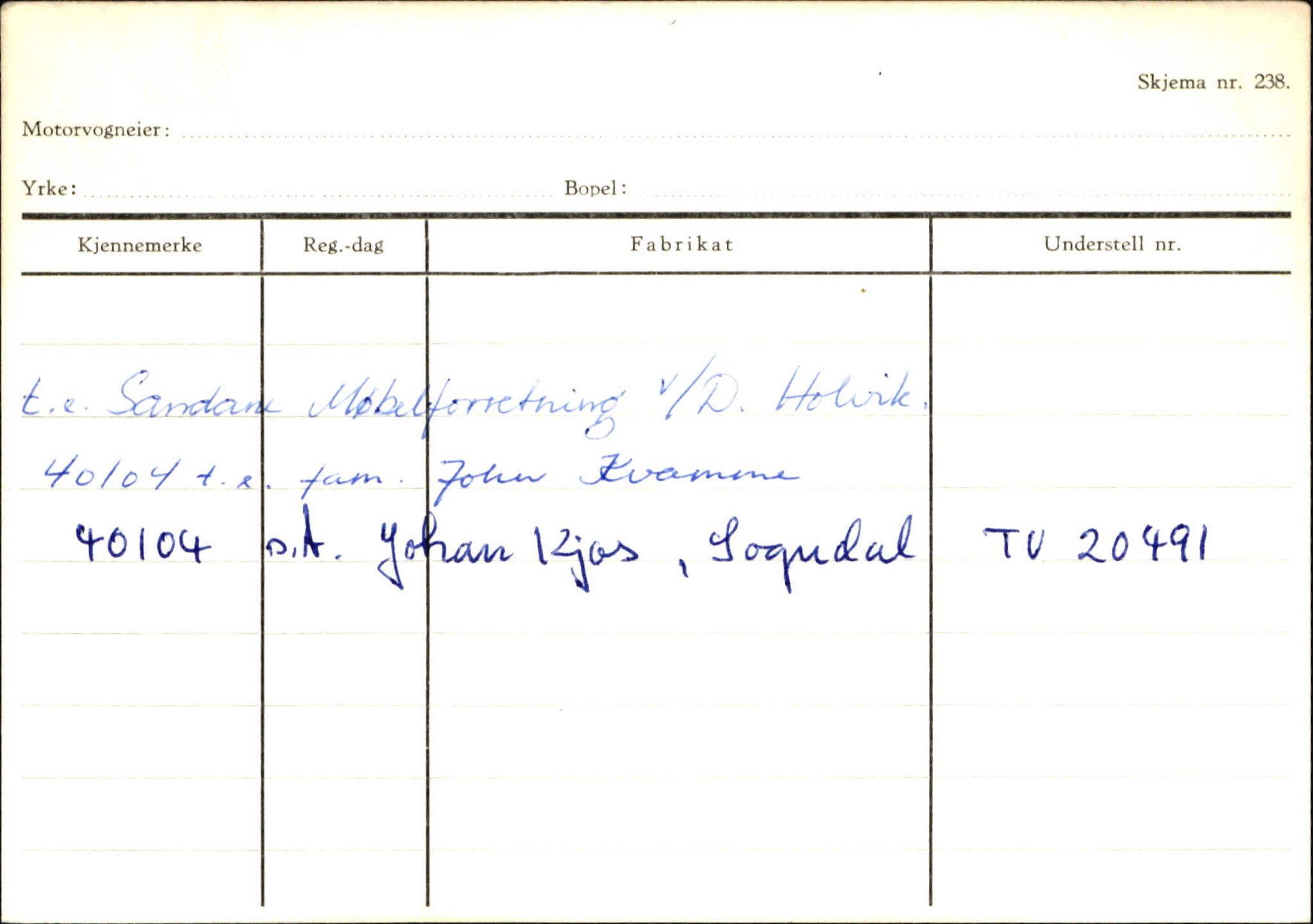 Statens vegvesen, Sogn og Fjordane vegkontor, AV/SAB-A-5301/4/F/L0133: Eigarregister Bremanger A-Å. Gaular A-H, 1945-1975, p. 524