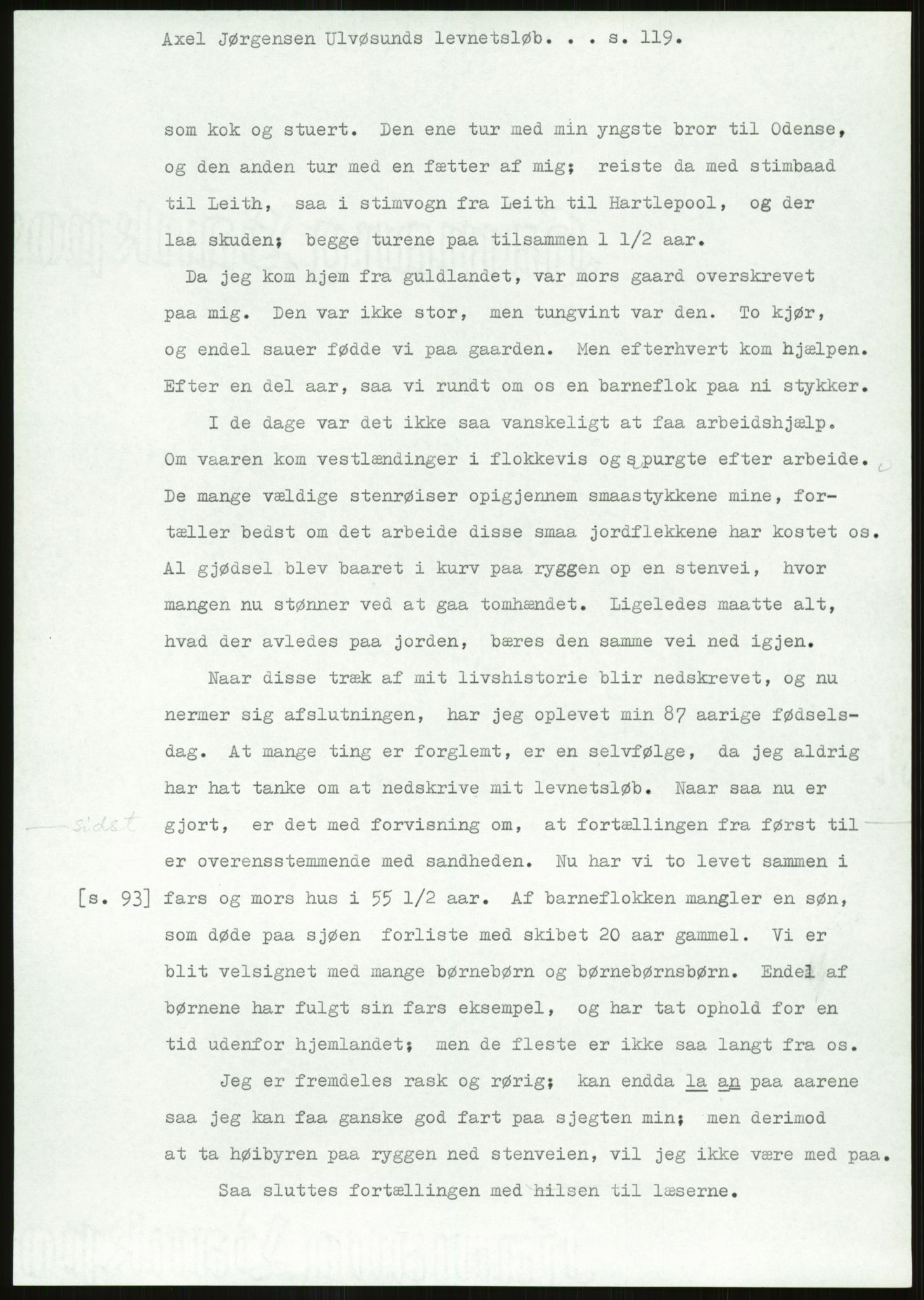 Samlinger til kildeutgivelse, Amerikabrevene, AV/RA-EA-4057/F/L0026: Innlån fra Aust-Agder: Aust-Agder-Arkivet - Erickson, 1838-1914, p. 829