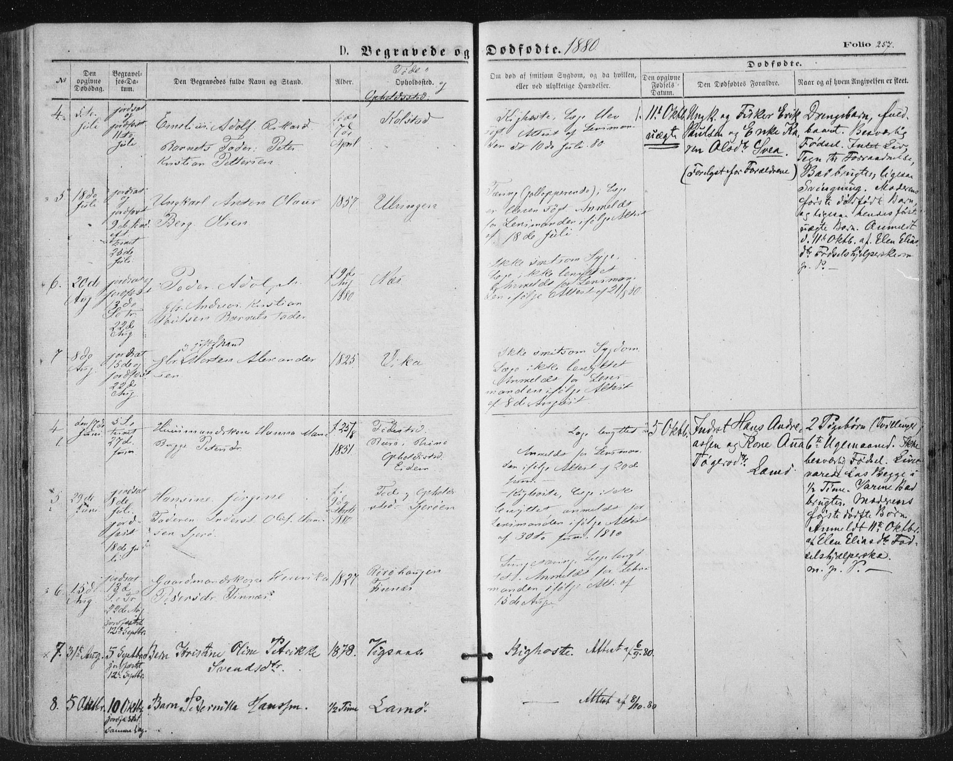 Ministerialprotokoller, klokkerbøker og fødselsregistre - Nordland, AV/SAT-A-1459/816/L0241: Parish register (official) no. 816A07, 1870-1885, p. 257